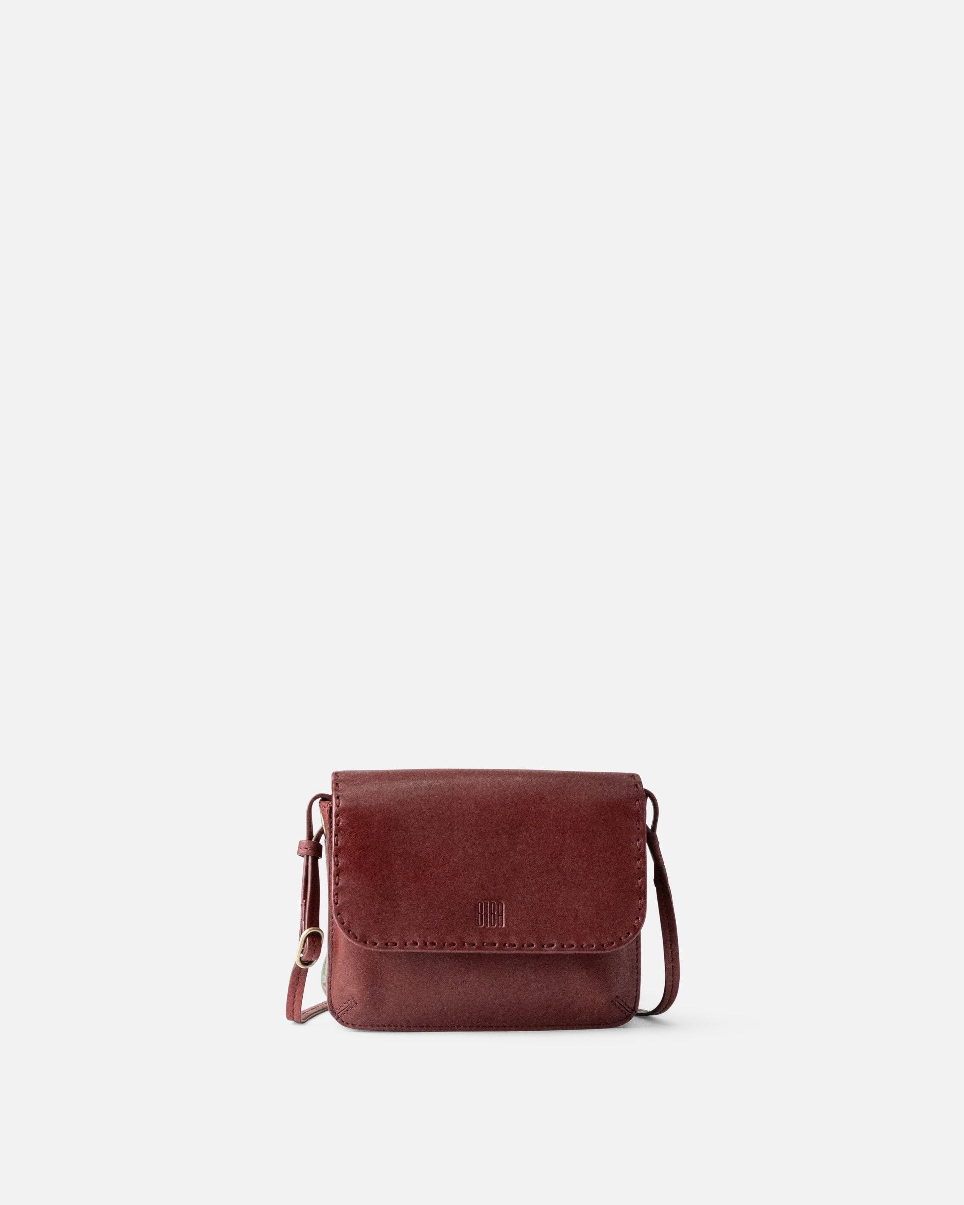Biba Hatch bag in burgundy leather