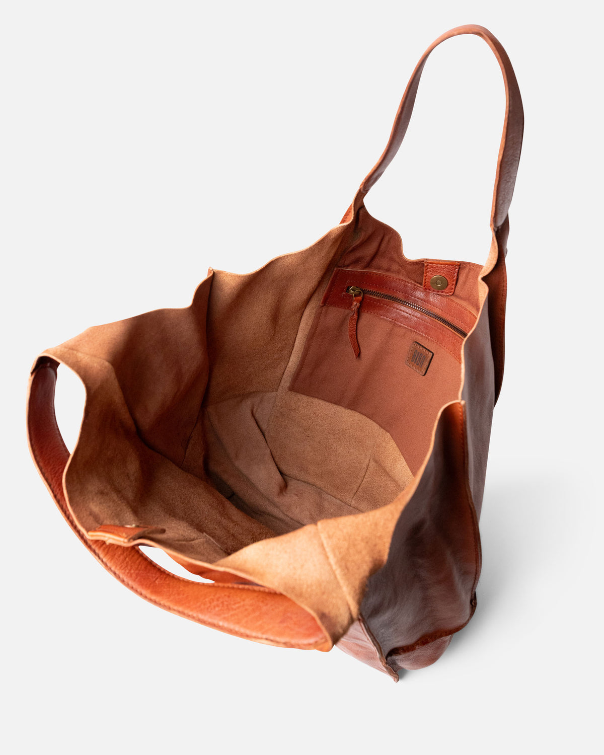 BIBA Homer leather shopper with button closure