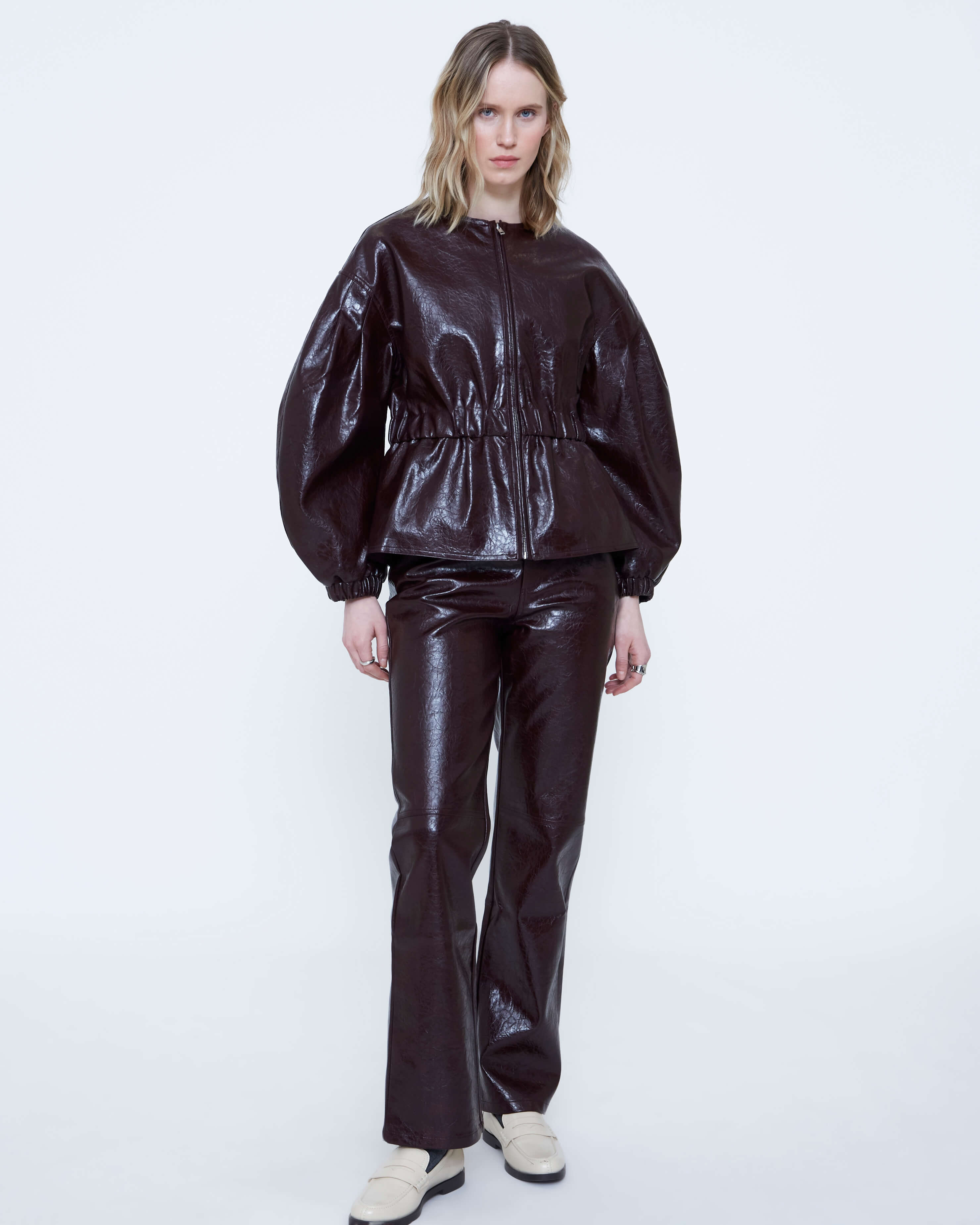 Wild Pony faux leather jacket with elasticated waist