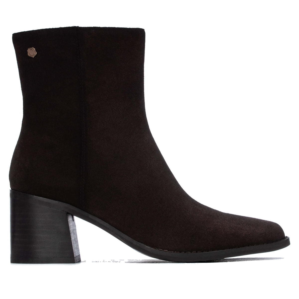 Carmela women’s suede ankle boot 16413401 with block heel