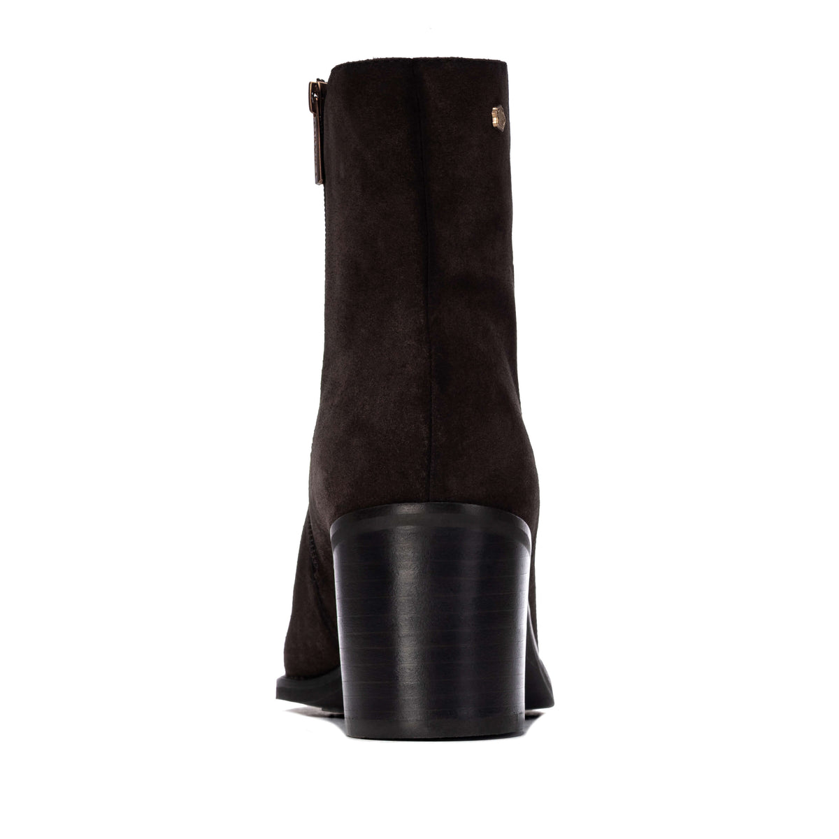 Women’s suede boot with side zipper and non-slip sole
