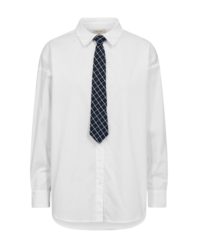 Freequent Fiva Shirt with Detachable Checked Tie