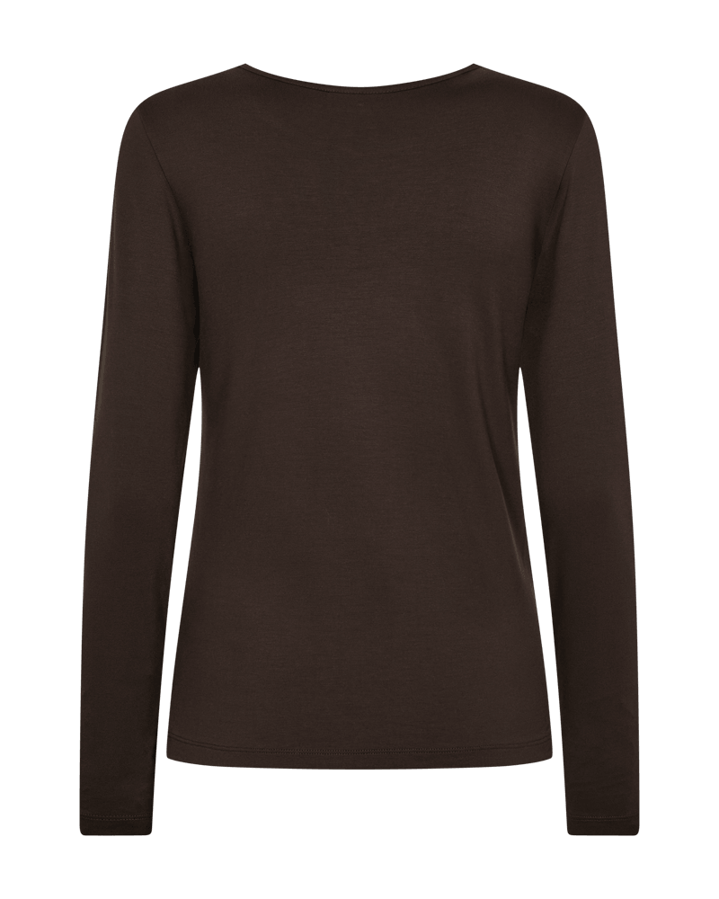 Women’s Freequent jersey top with a rounded neckline
