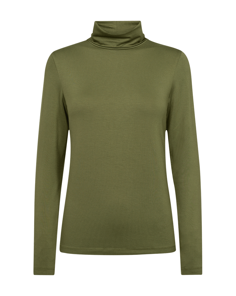 Freequent Liana Soft Jersey High-Neck Blouse front view