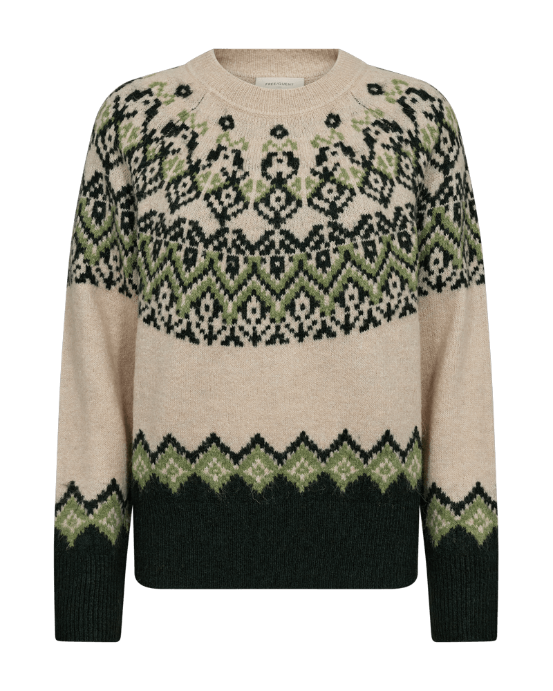 Freequent Merla Nordic Jacquard Jumper front view