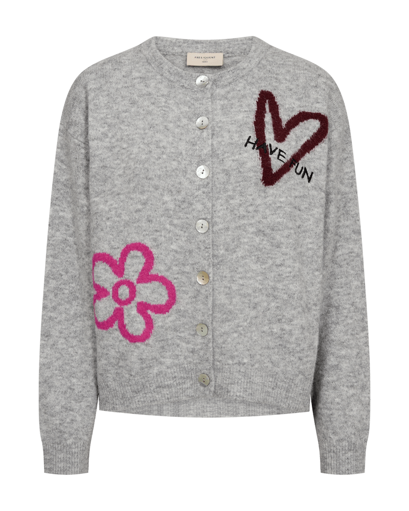 Women’s loose-fit Freequent cardigan with ribbed finishes