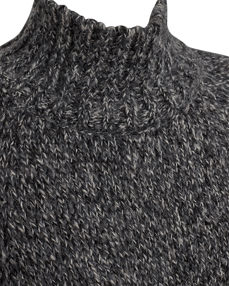 Freequent cape jumper with ribbed collar detail