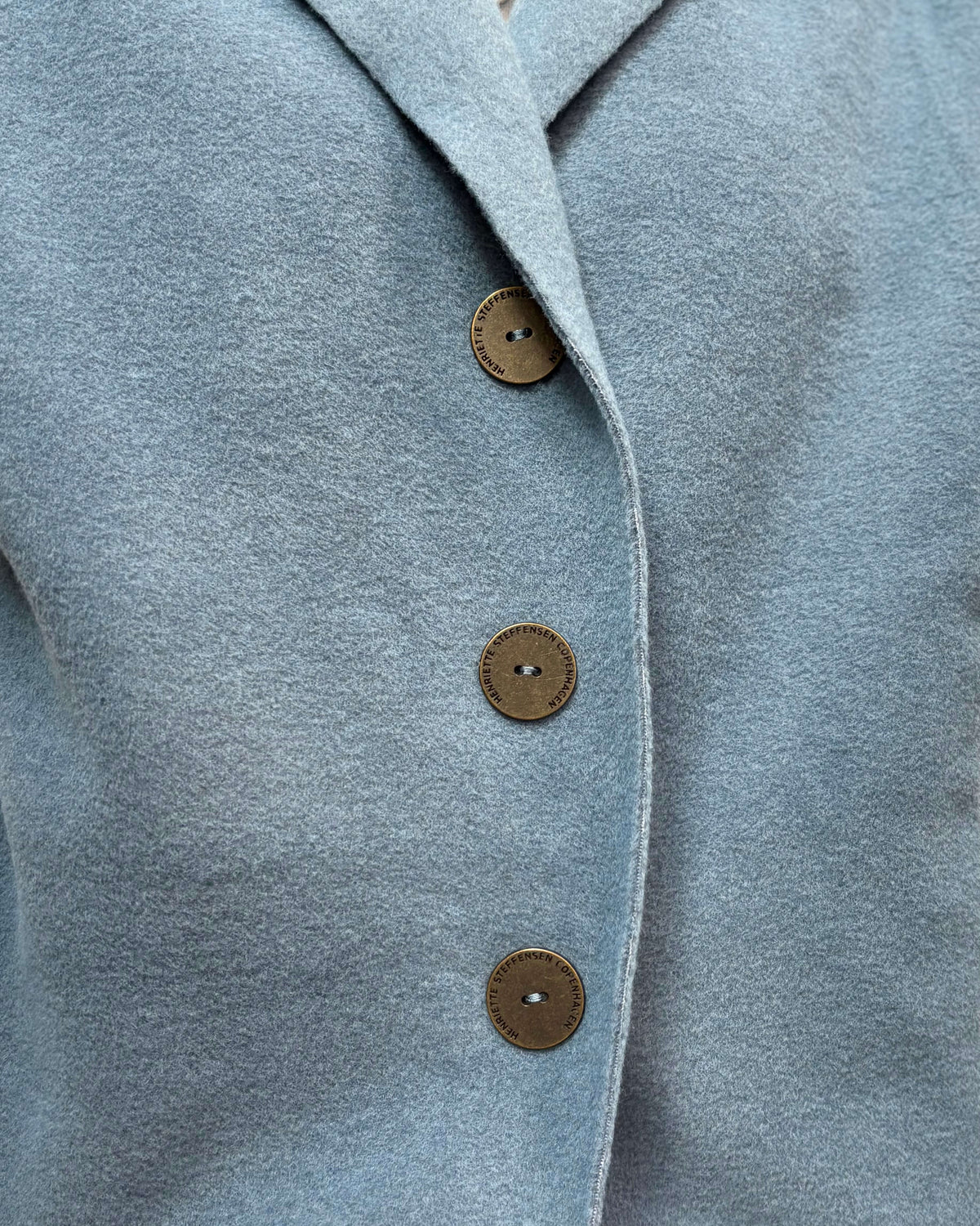 Dusty blue vest from Henriette Steffensen Copenhagen