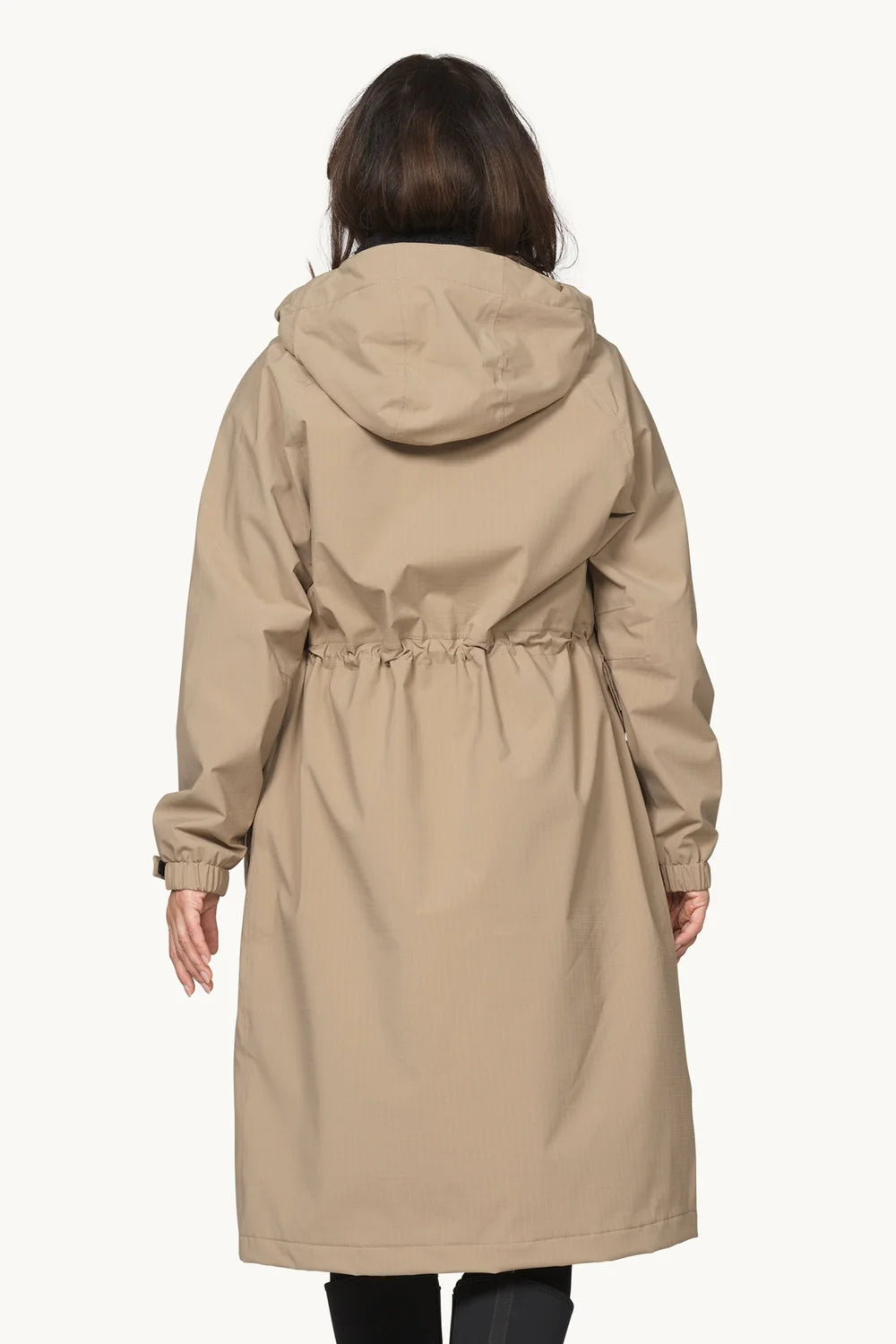 Ilse Jacobsen style THERMAL01 long coat back view