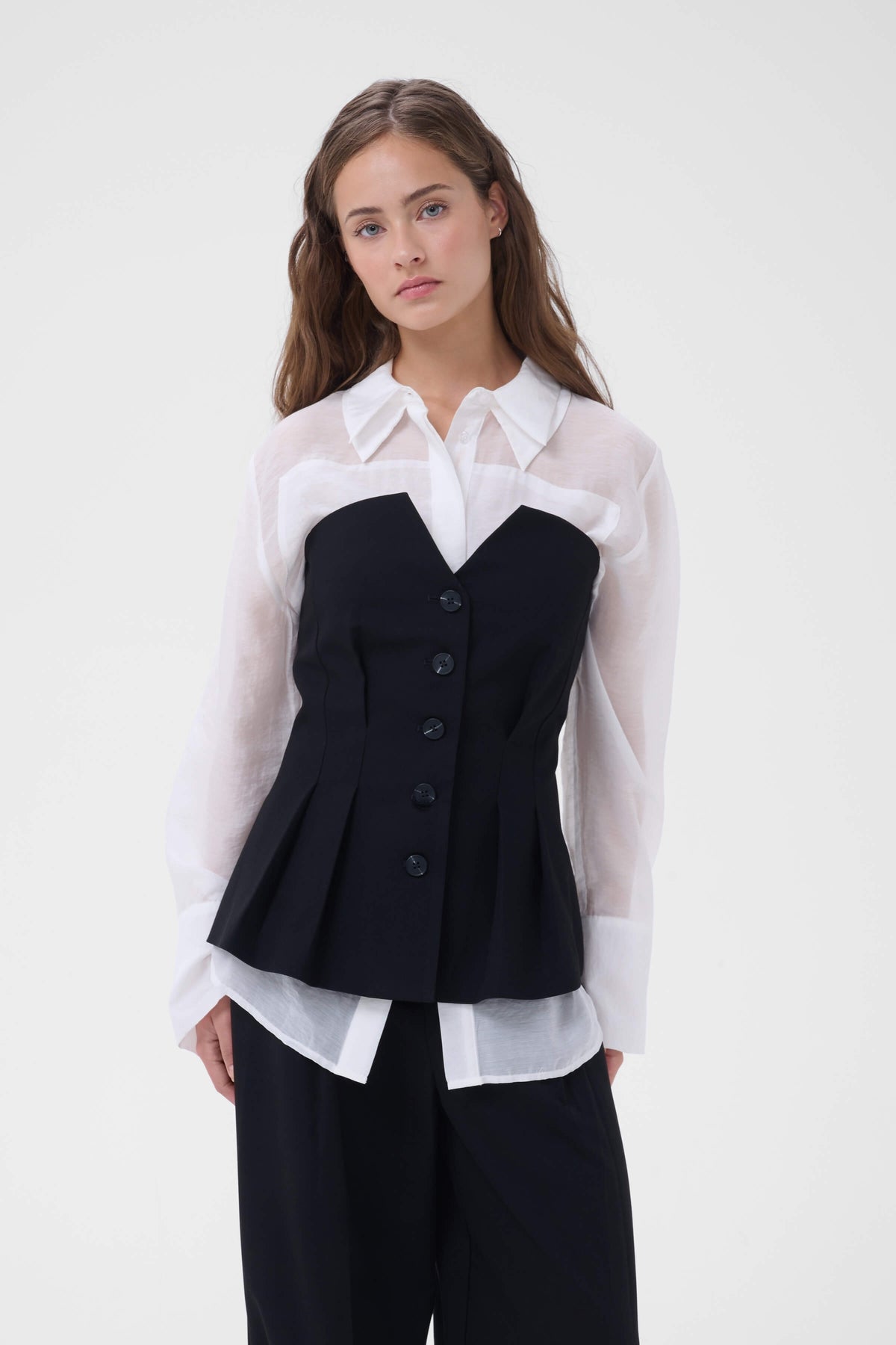 My Essential Wardrobe Evelina Tailored Strapless Top style 10705748 front view