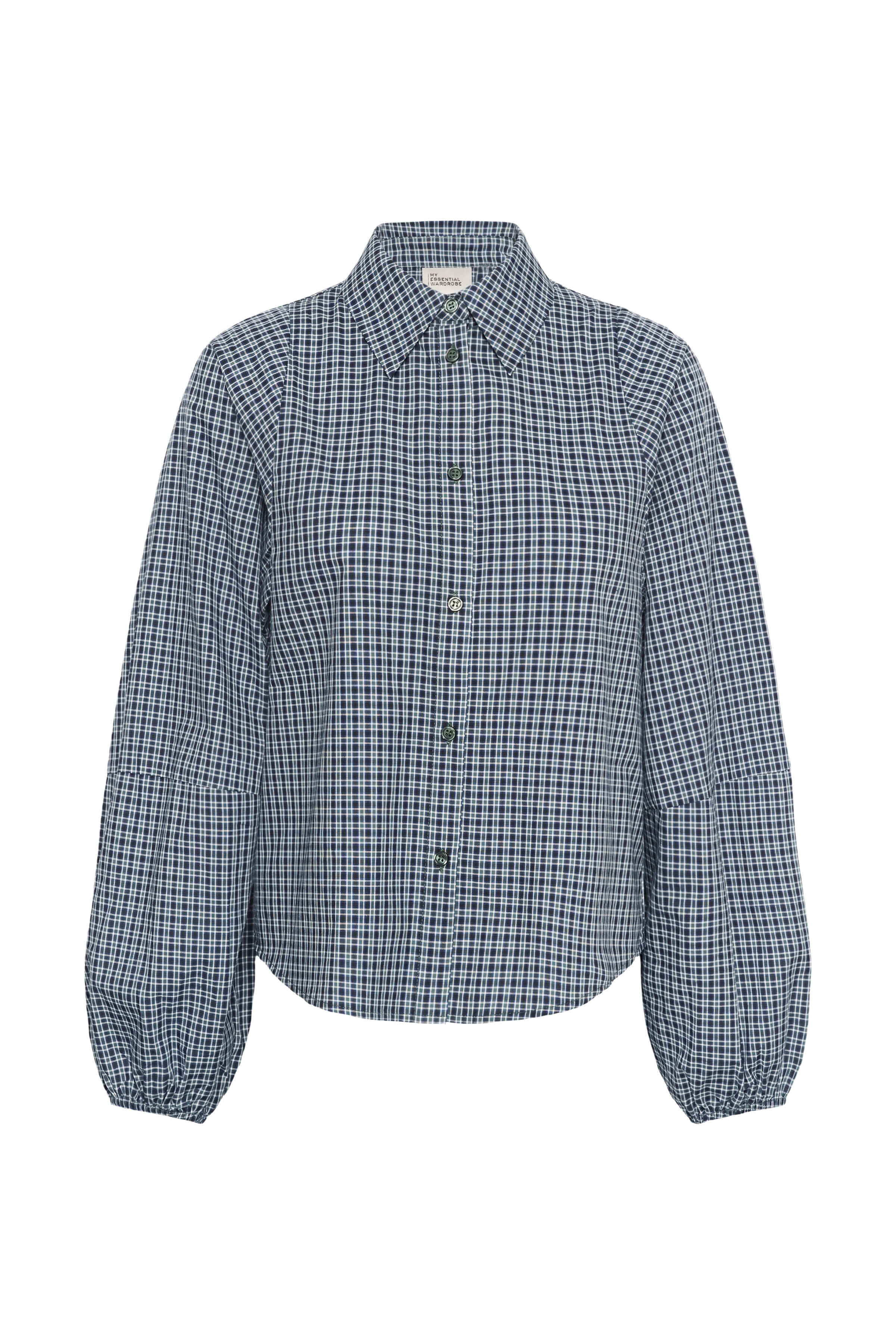 Front view of the MWIlse checked shirt by My Essential Wardrobe