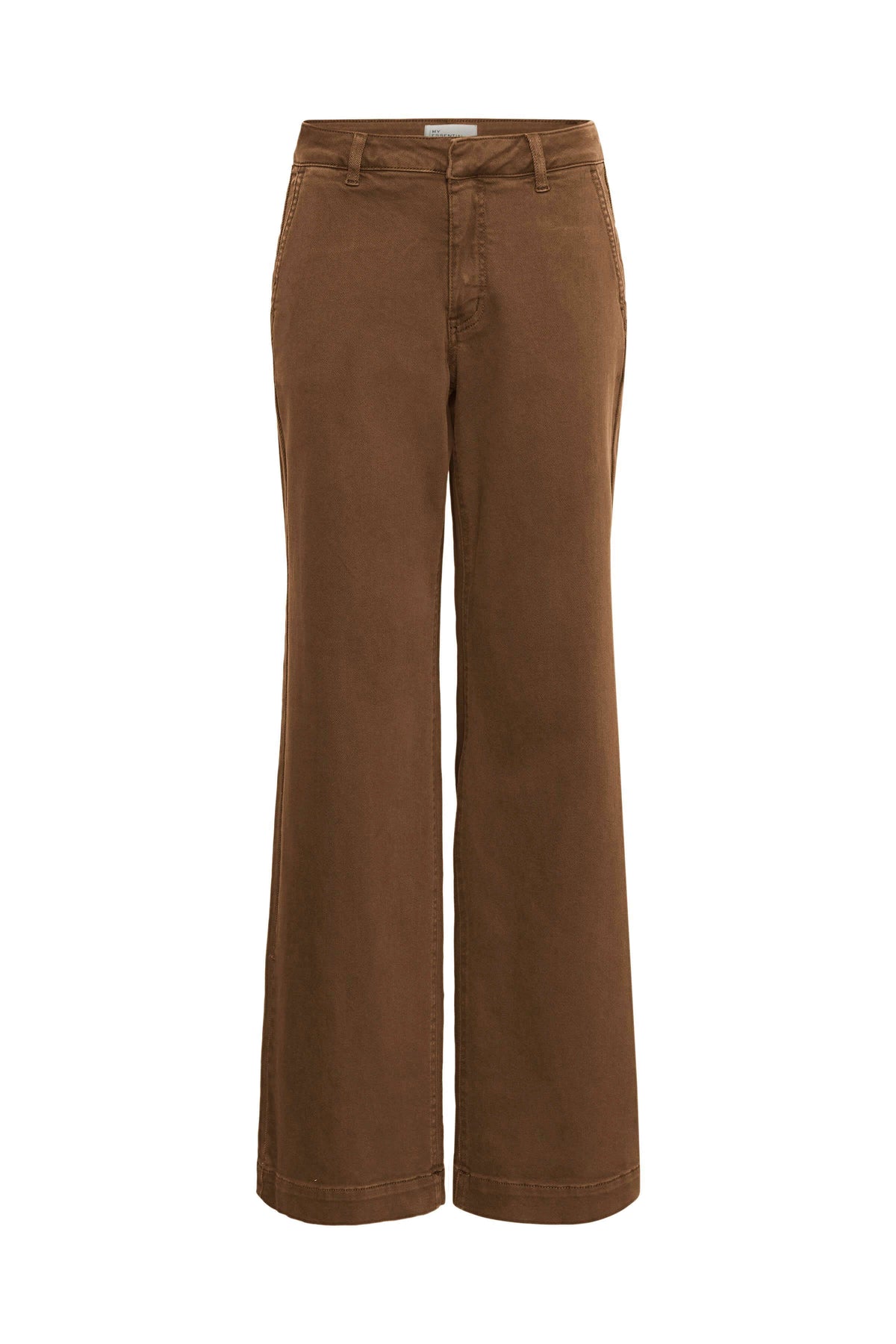 My Essential Wardrobe Lara brown trousers front view