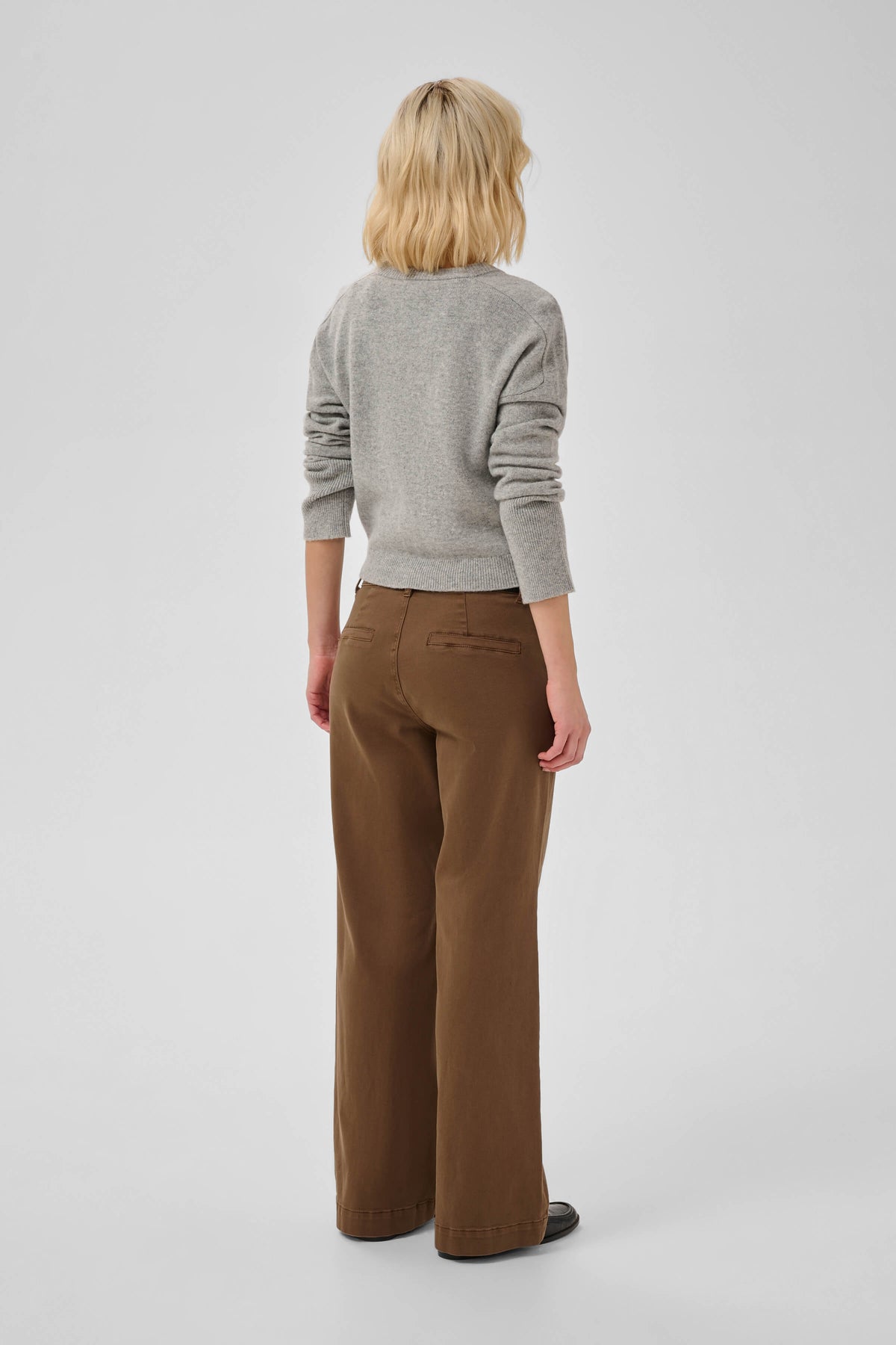 My Essential Wardrobe wide-leg stretch-cotton trousers