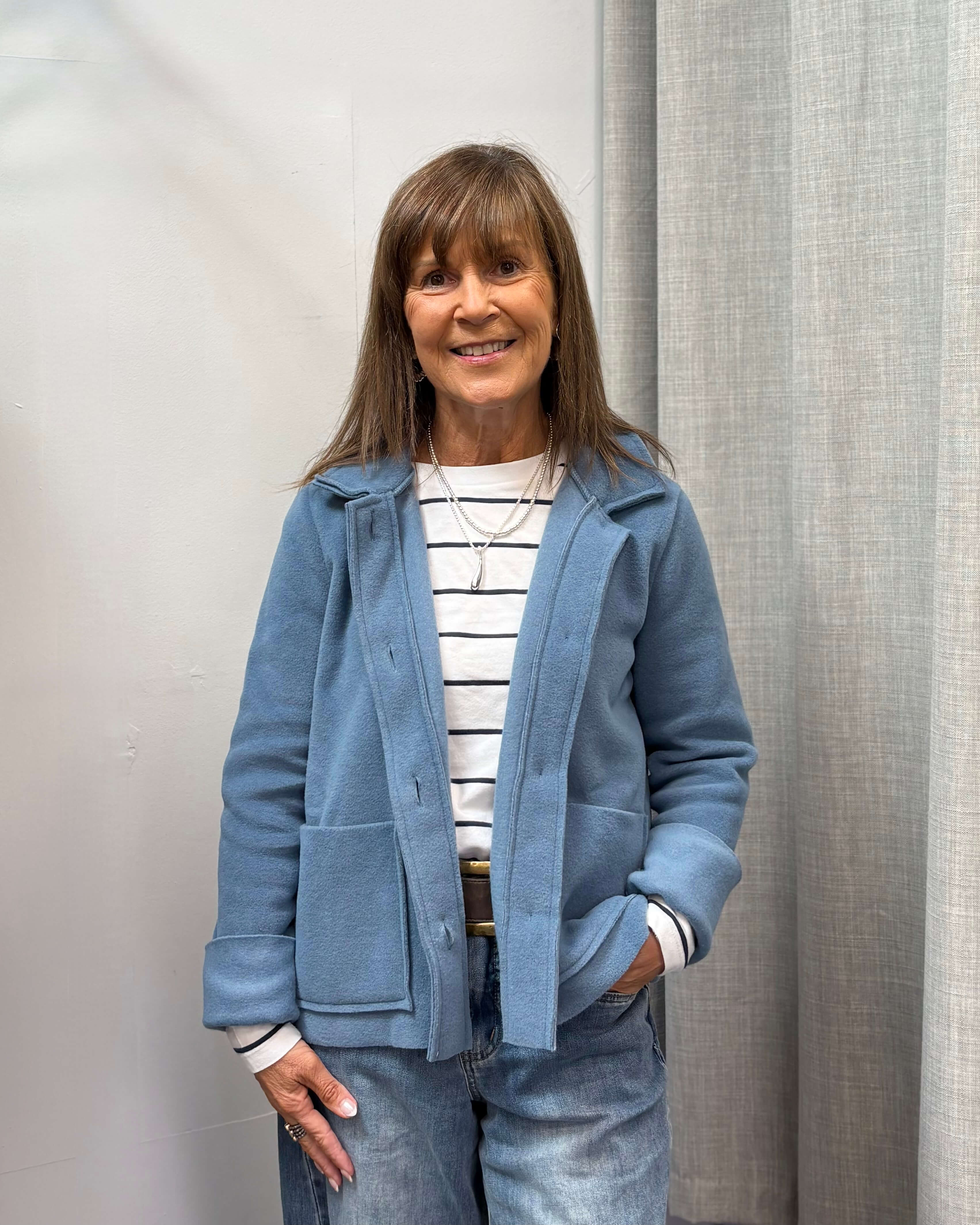 HSCPH short jacket dusty blue