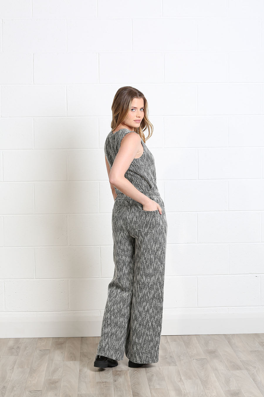 Rant & Rave monochrome trousers with coordinating waistcoat
