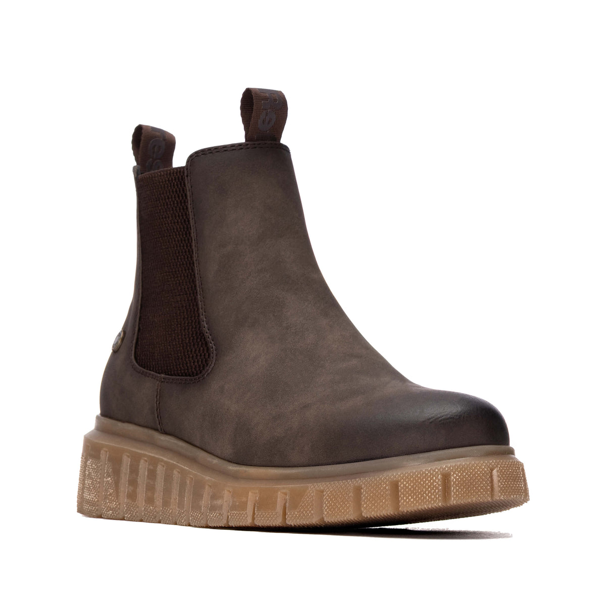 Side view of Refresh Chelsea boots with elasticated inserts