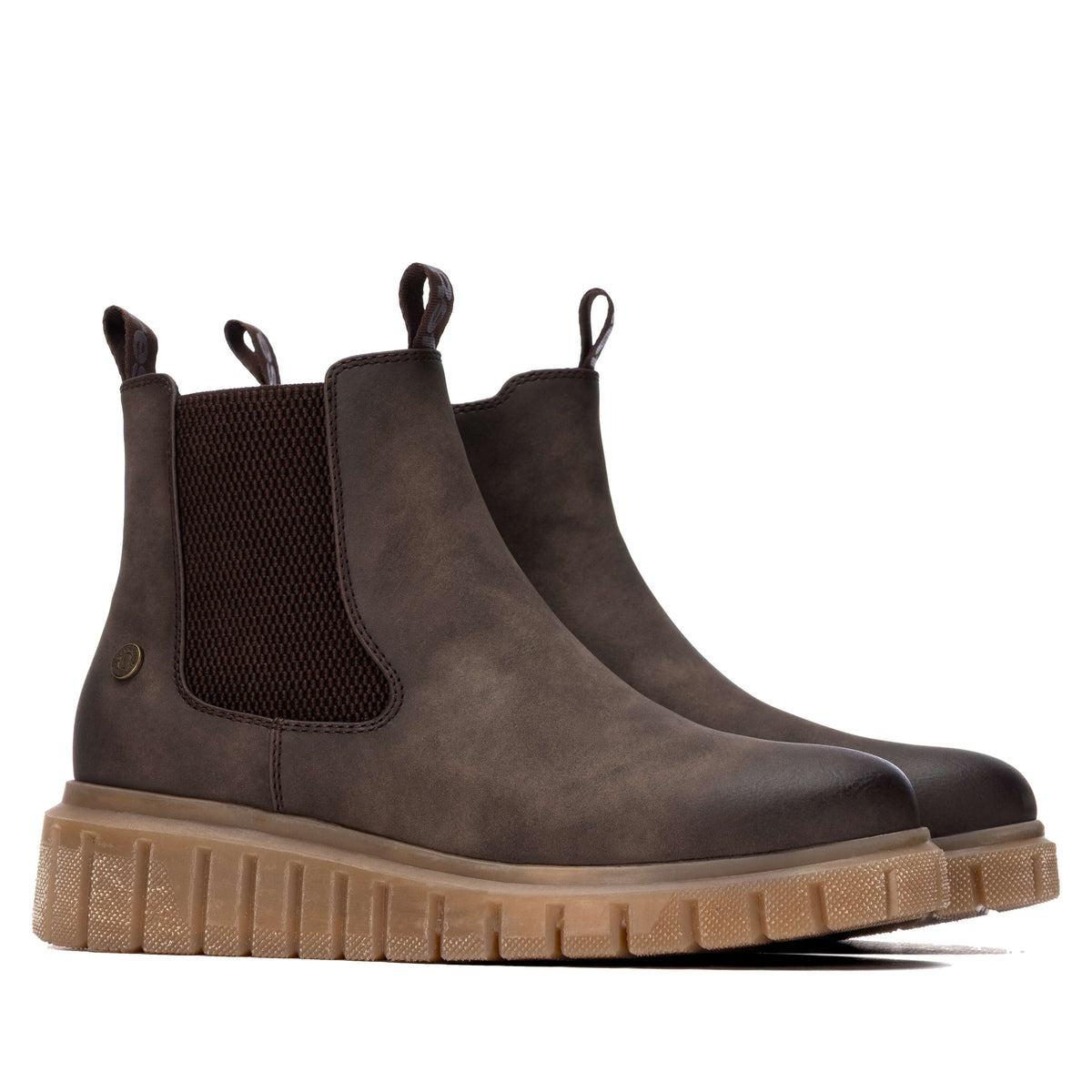Pair of Refresh Chelsea boots with chunky platform soles