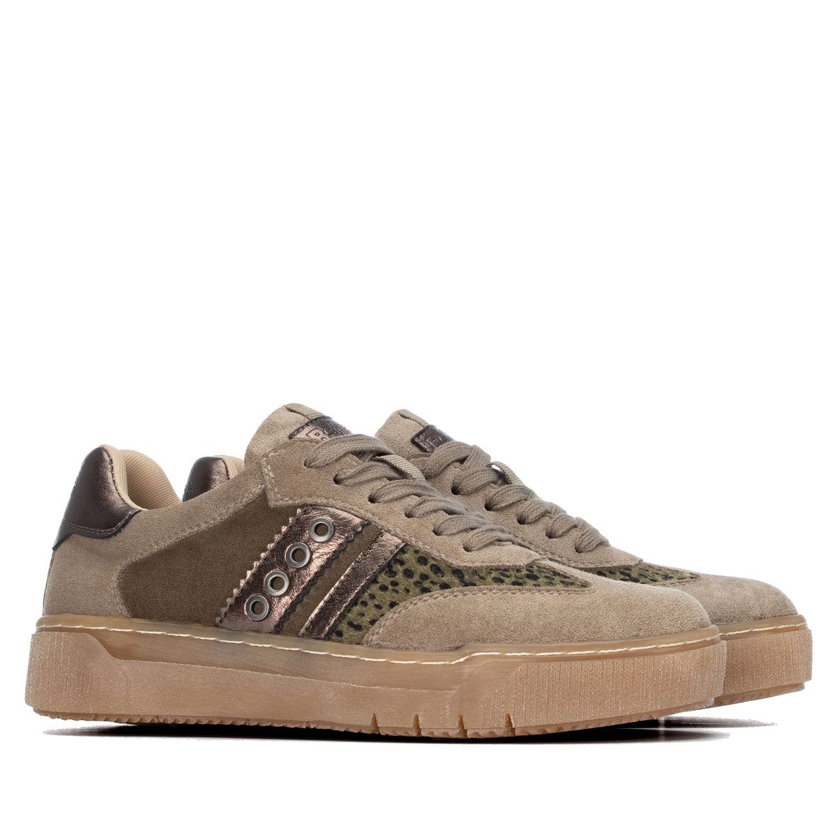 Refresh casual runners with adjustable laces and animal-print detailing