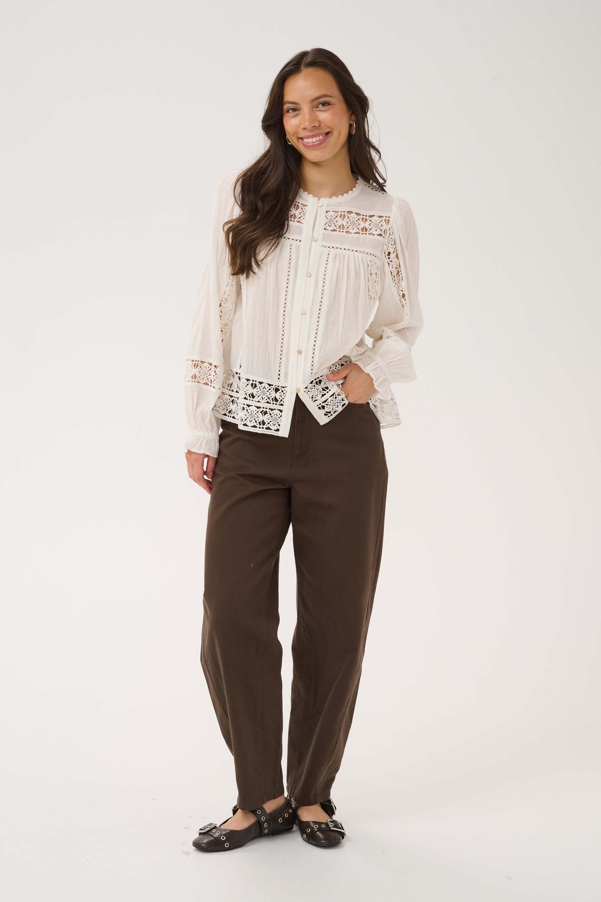 Saint Tropez JoannSZ Barrel Jeans with a high-rise waist