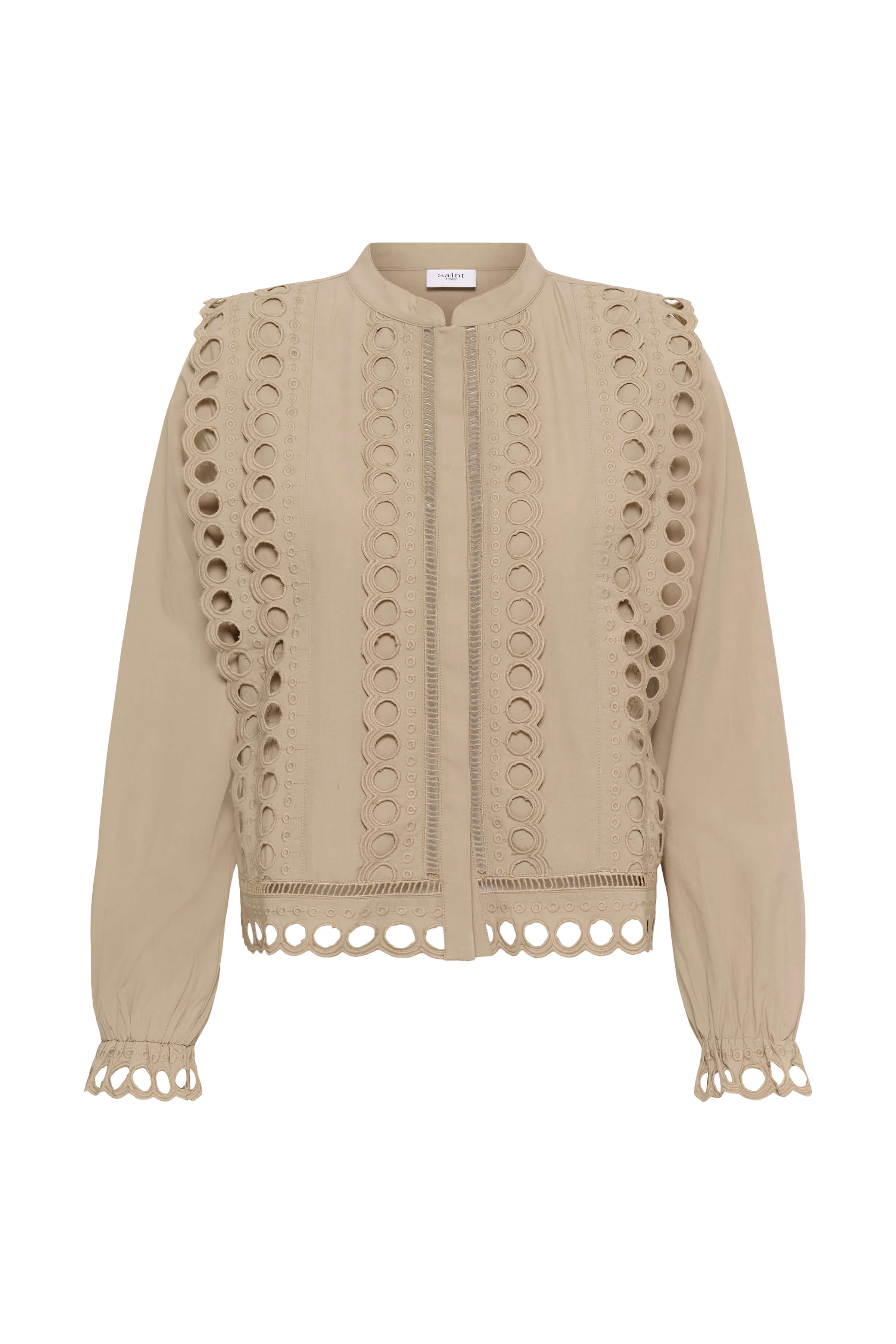 Women’s embroidered Saint Tropez shirt with long sleeves
