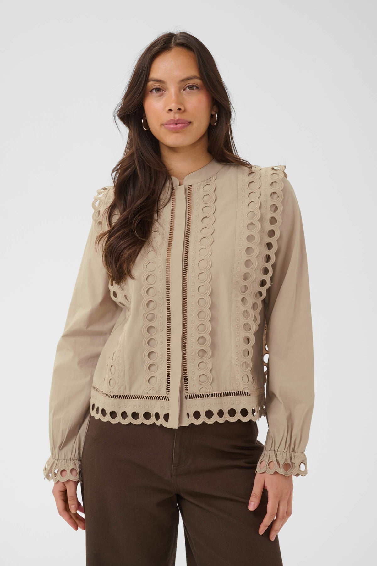 Saint Tropez MarleeSZ cotton shirt with decorative trims