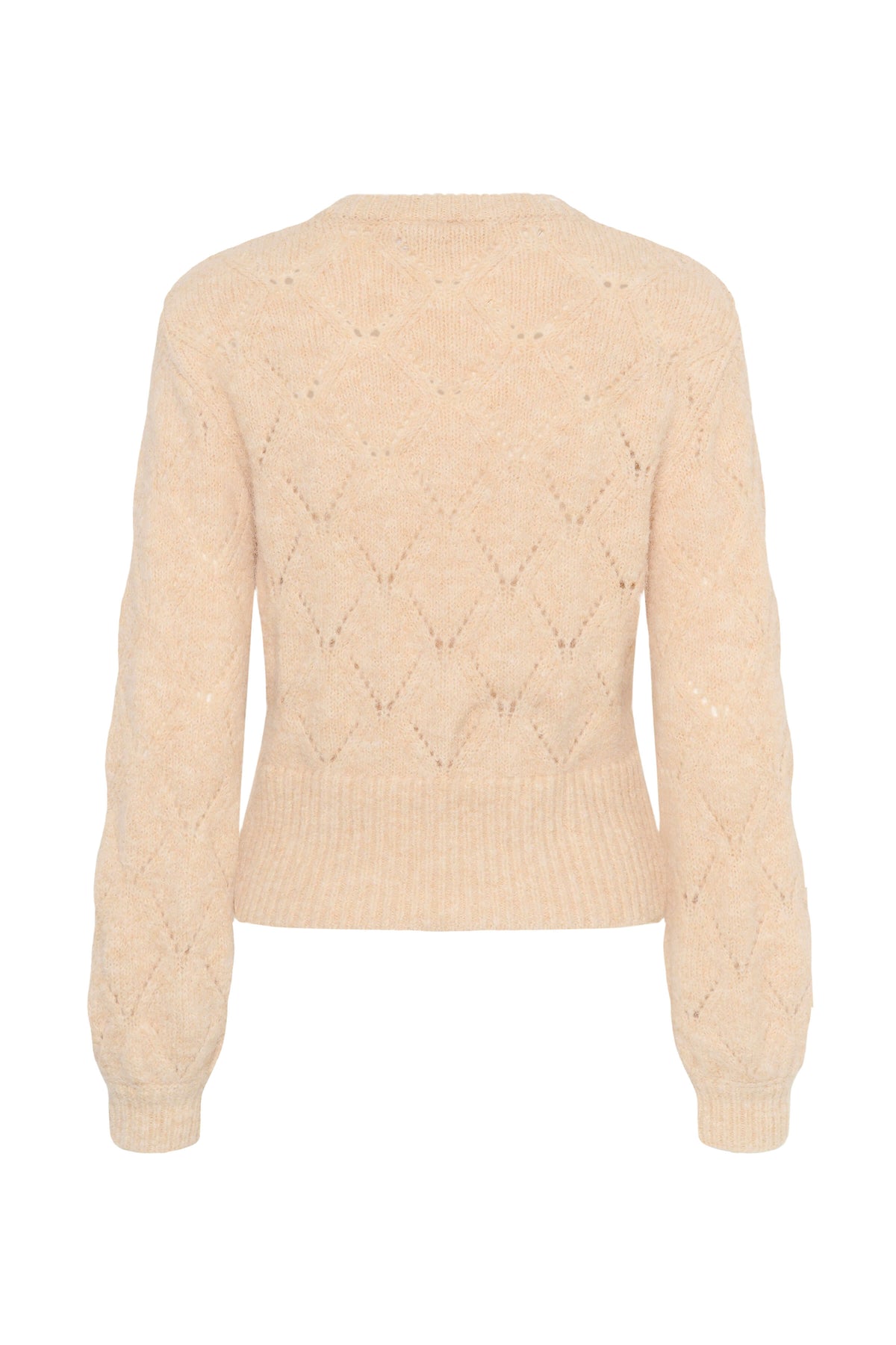 Saint Tropez textured knit jumper with ribbed trims