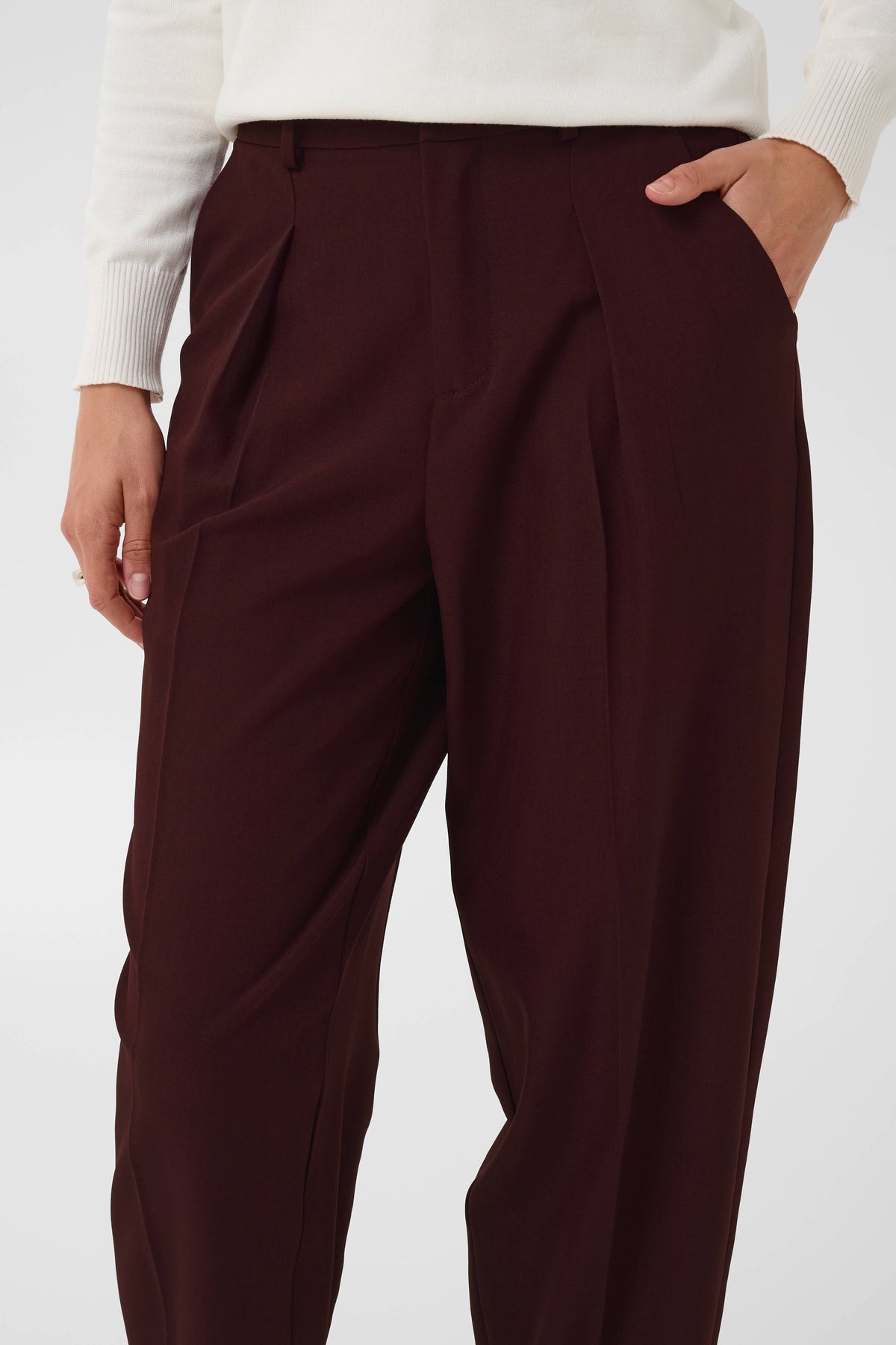 Saint Tropez ankle-length trousers with pressed creases