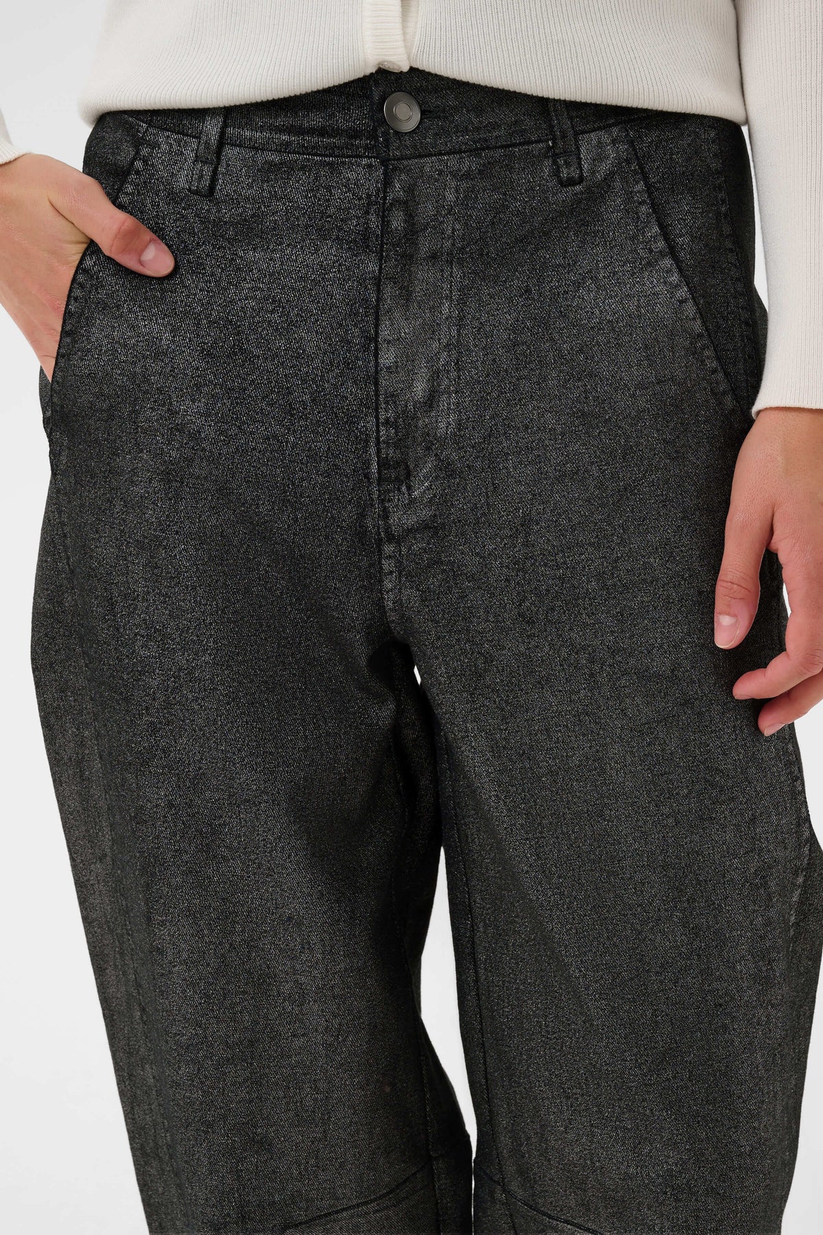 Saint Tropez Uricka jeans metallic finish detail