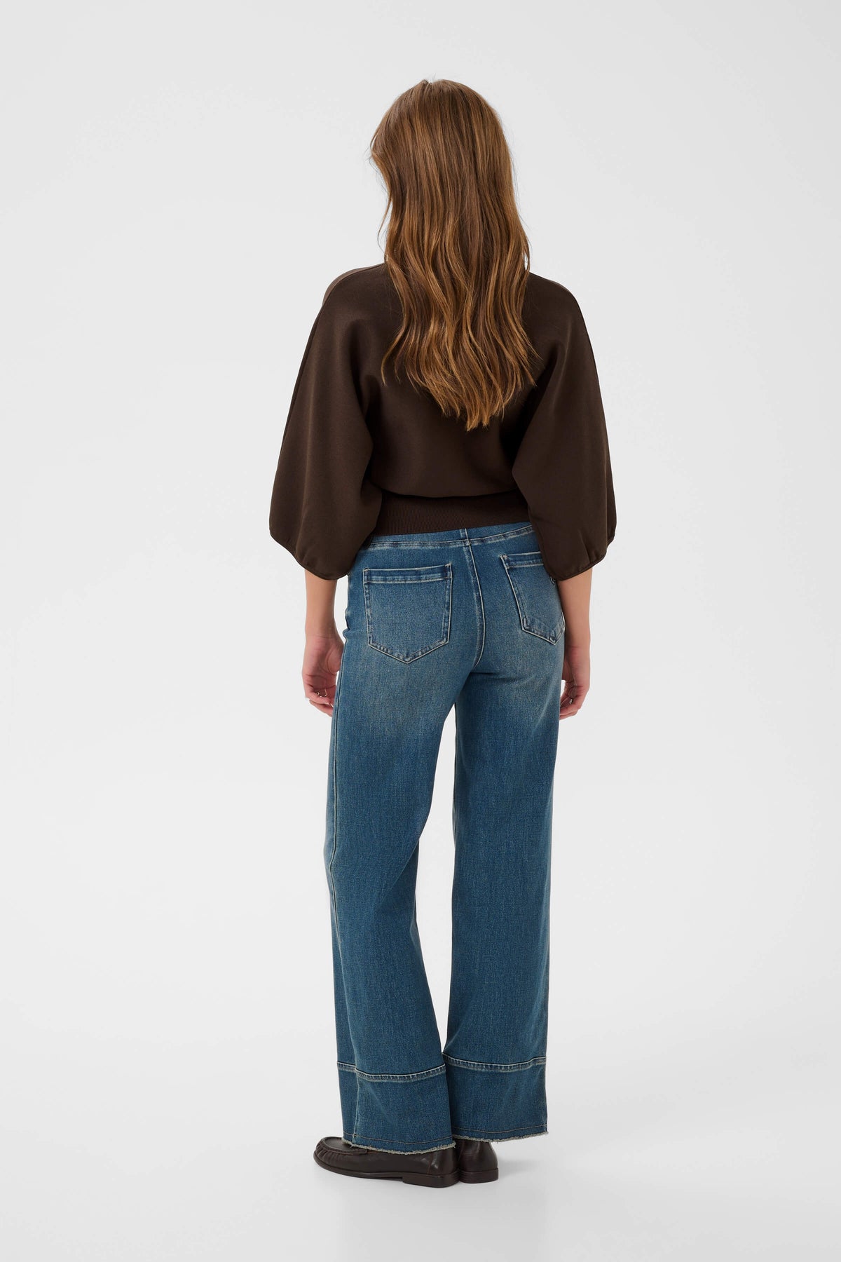Saint Tropez Uzdina high-neck jumper back view on model