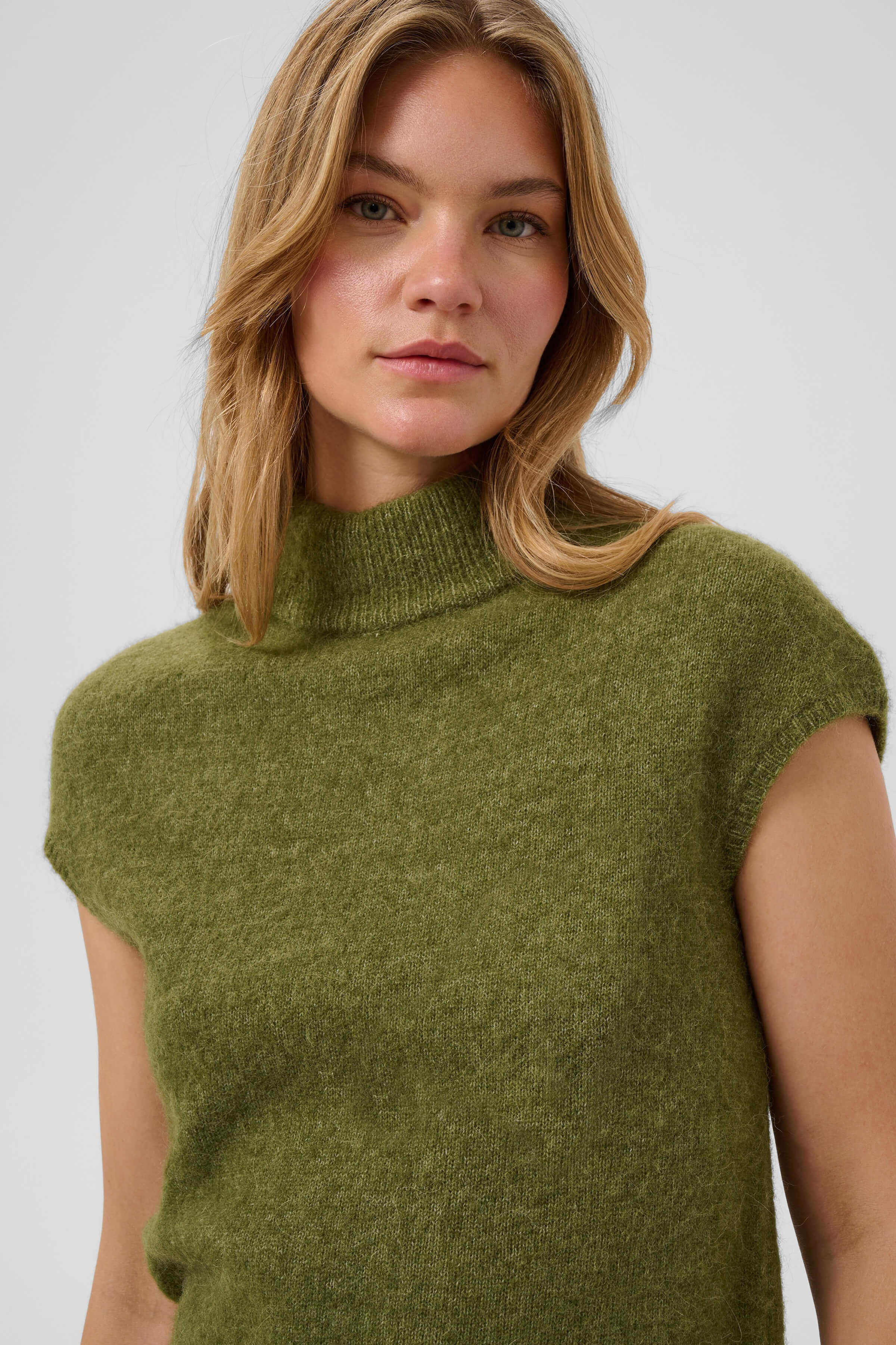 Soaked in Luxury Anina textured knit with a mock neckline