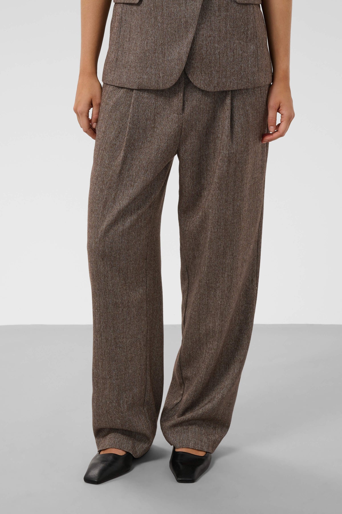 Close-up of Soaked in Luxury Kango wide-leg trousers