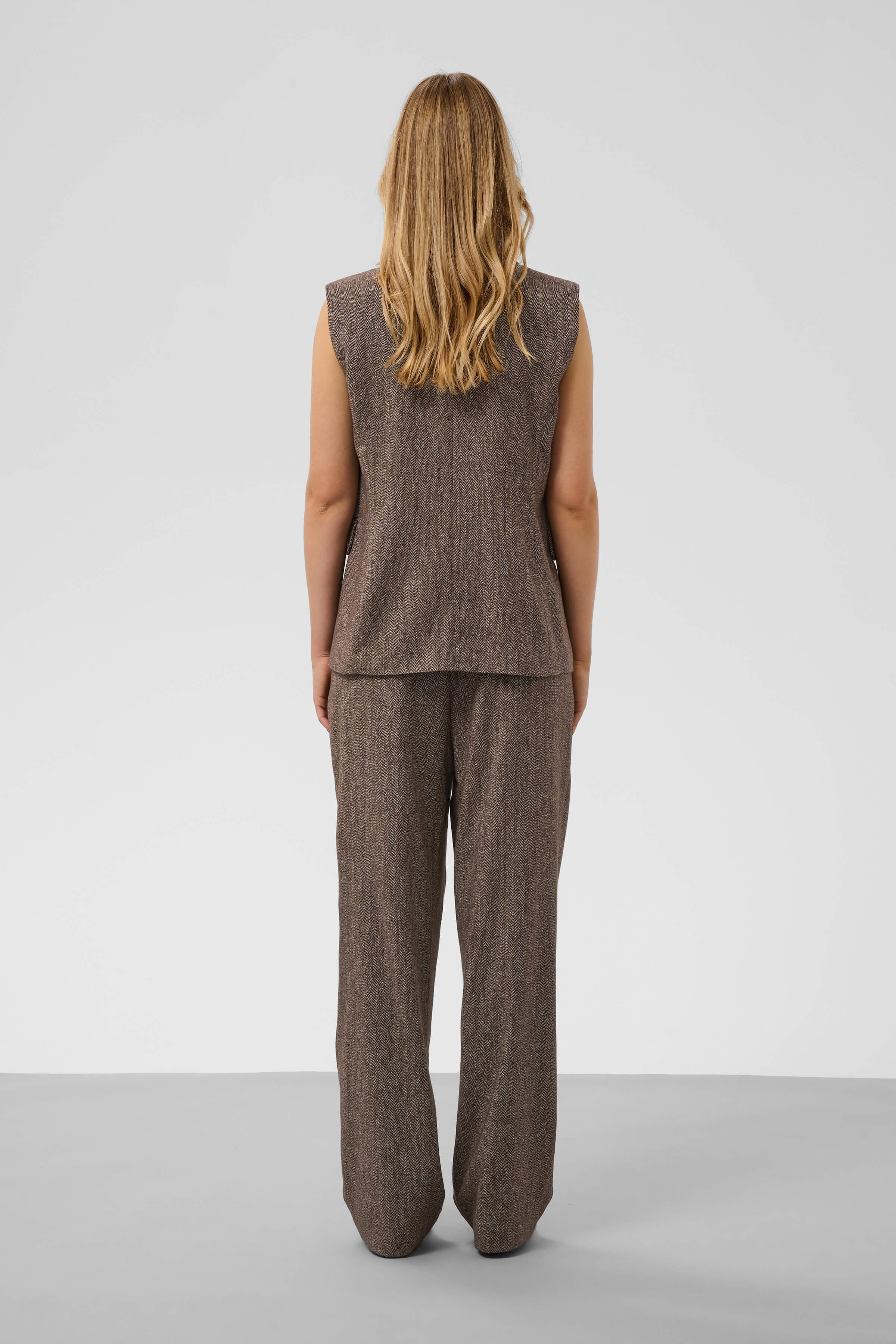 Rear view of the Kango Trousers and matching waistcoat