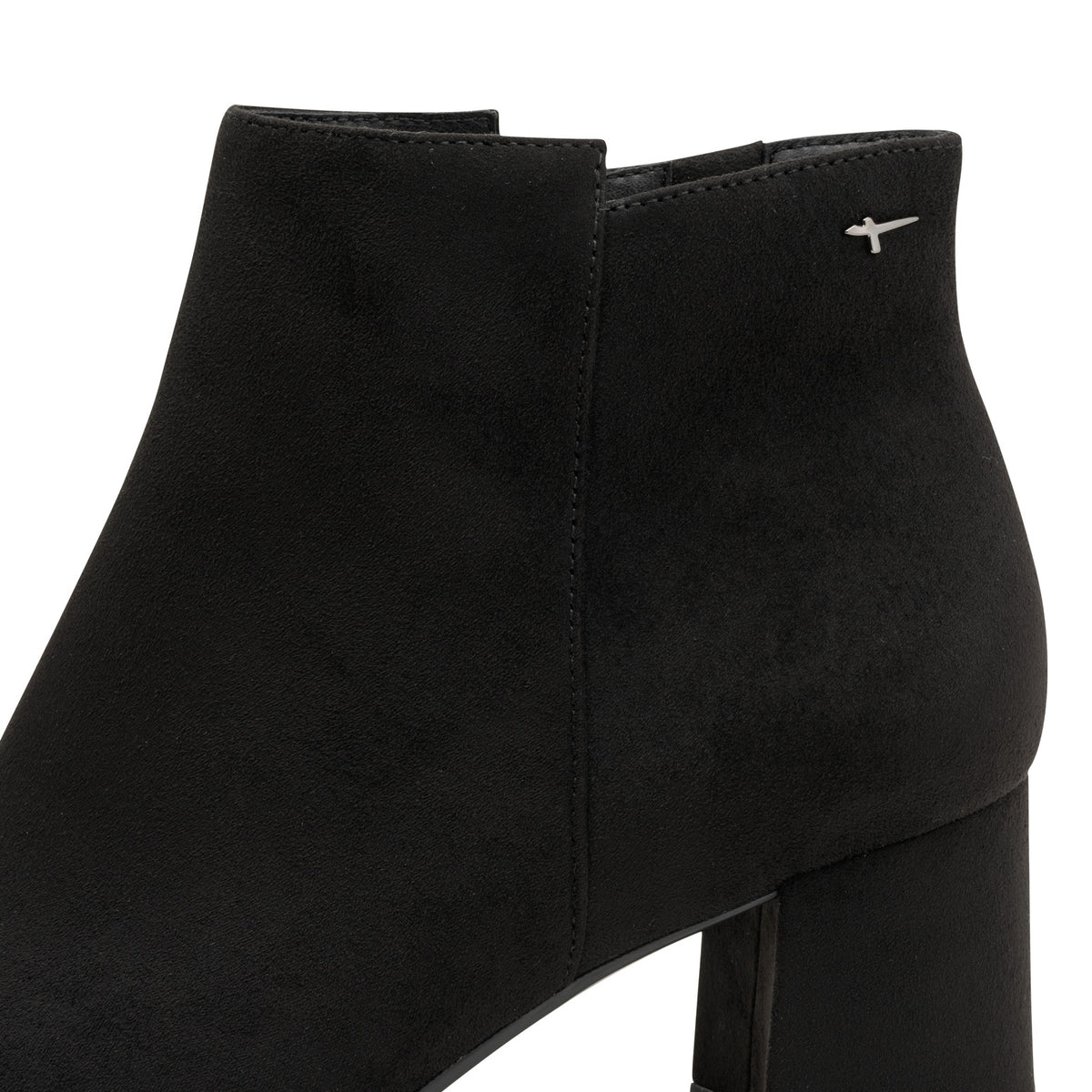 Close-up of Tamaris ankle boots with subtle branded hardware