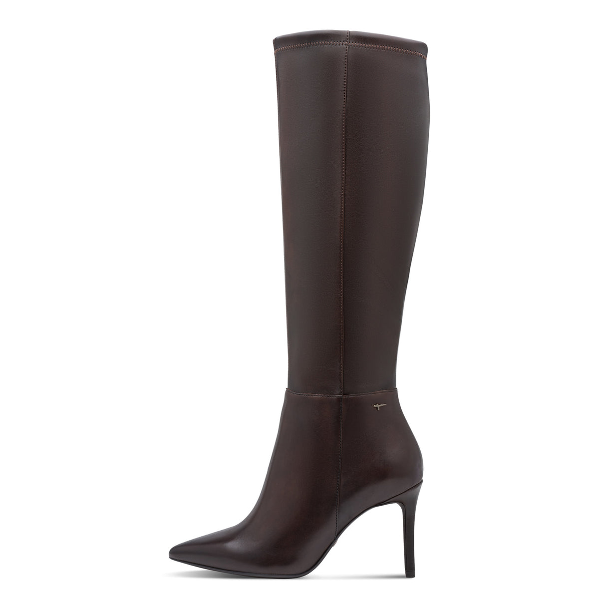 Tamaris mahogany knee-high boots side view