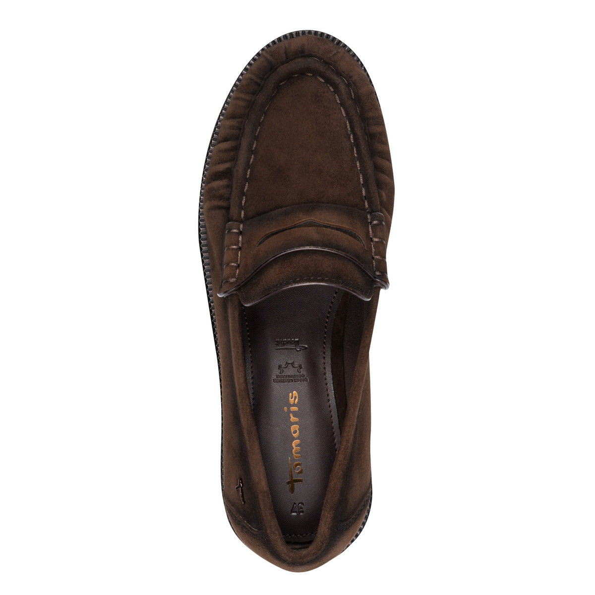 Women’s slip-on loafers with moccasin-style stitching