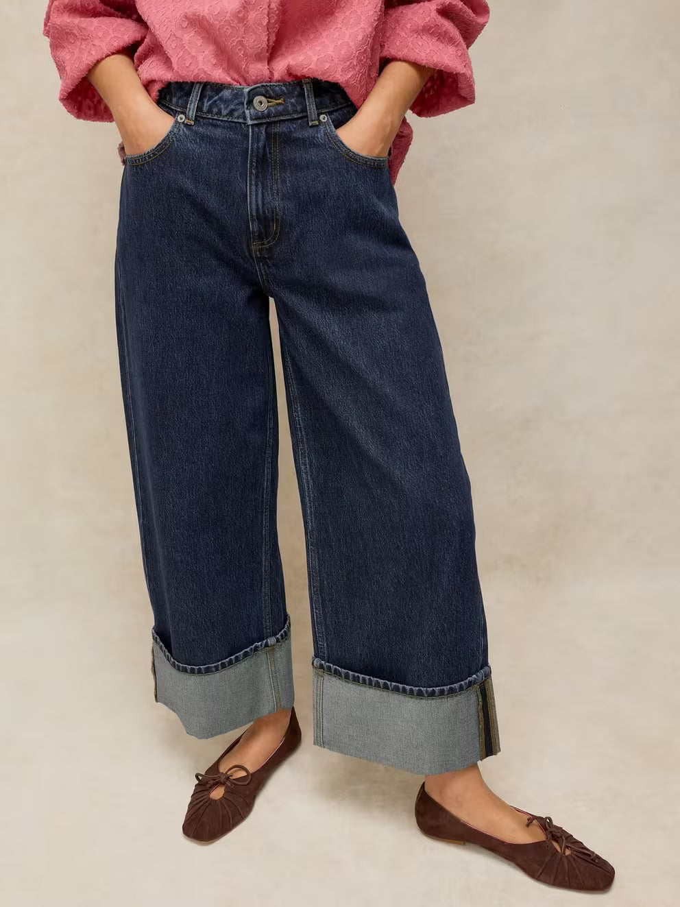 White Stuff Bailey straight-leg turn-up jeans 446871 front view