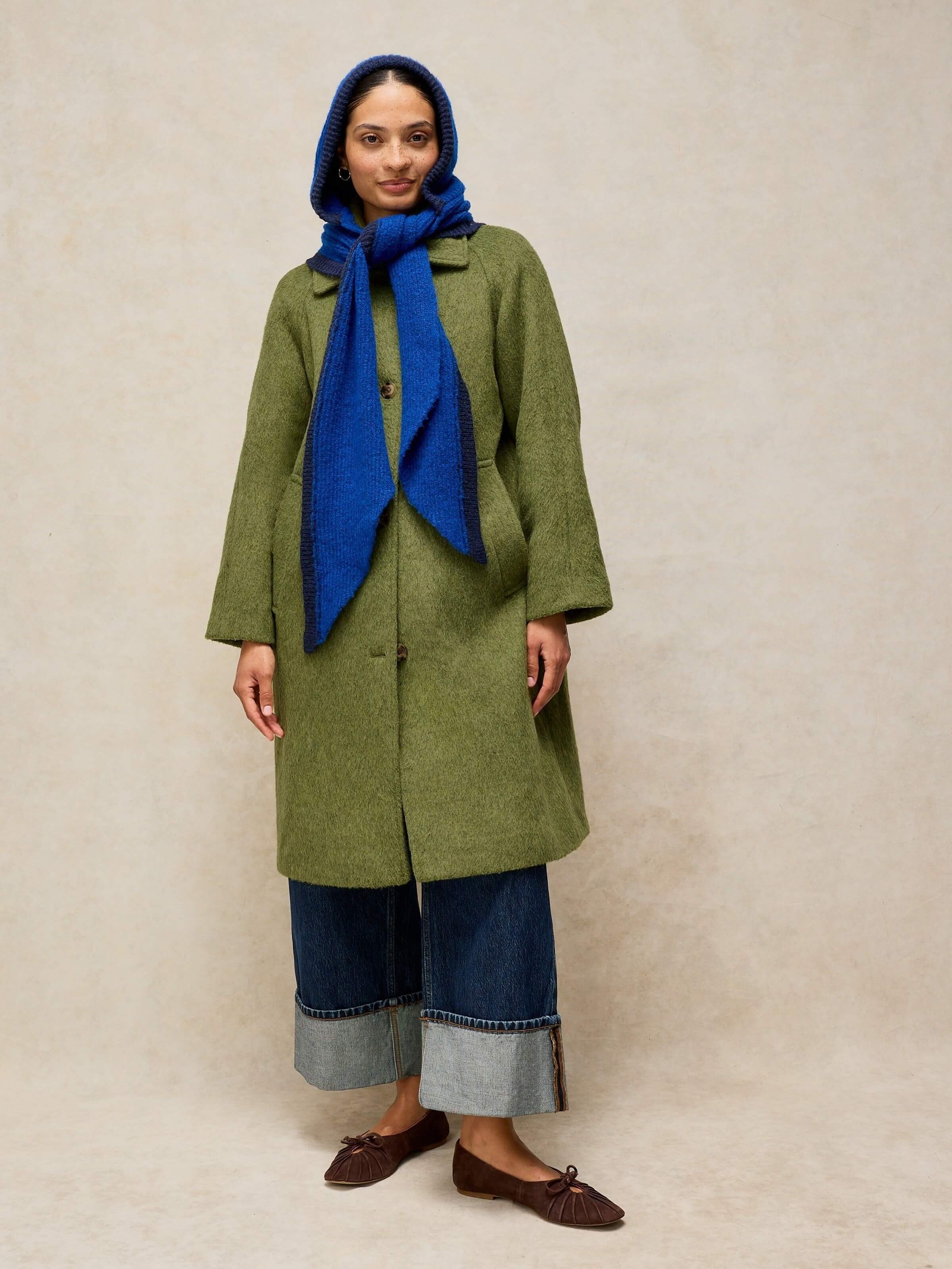 White Stuff Kelsey coat with large open collar