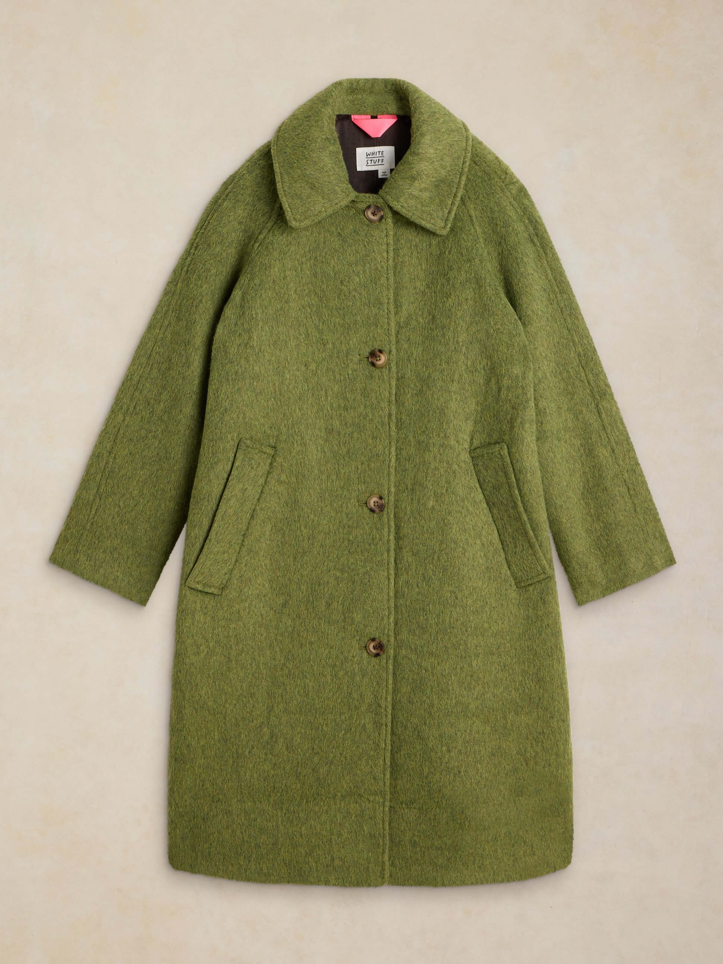 White Stuff wool-blend coat with button front