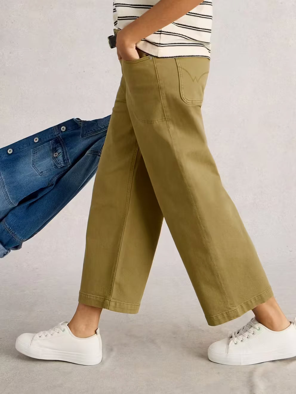 White Stuff Tia wide-leg jeans styled on model