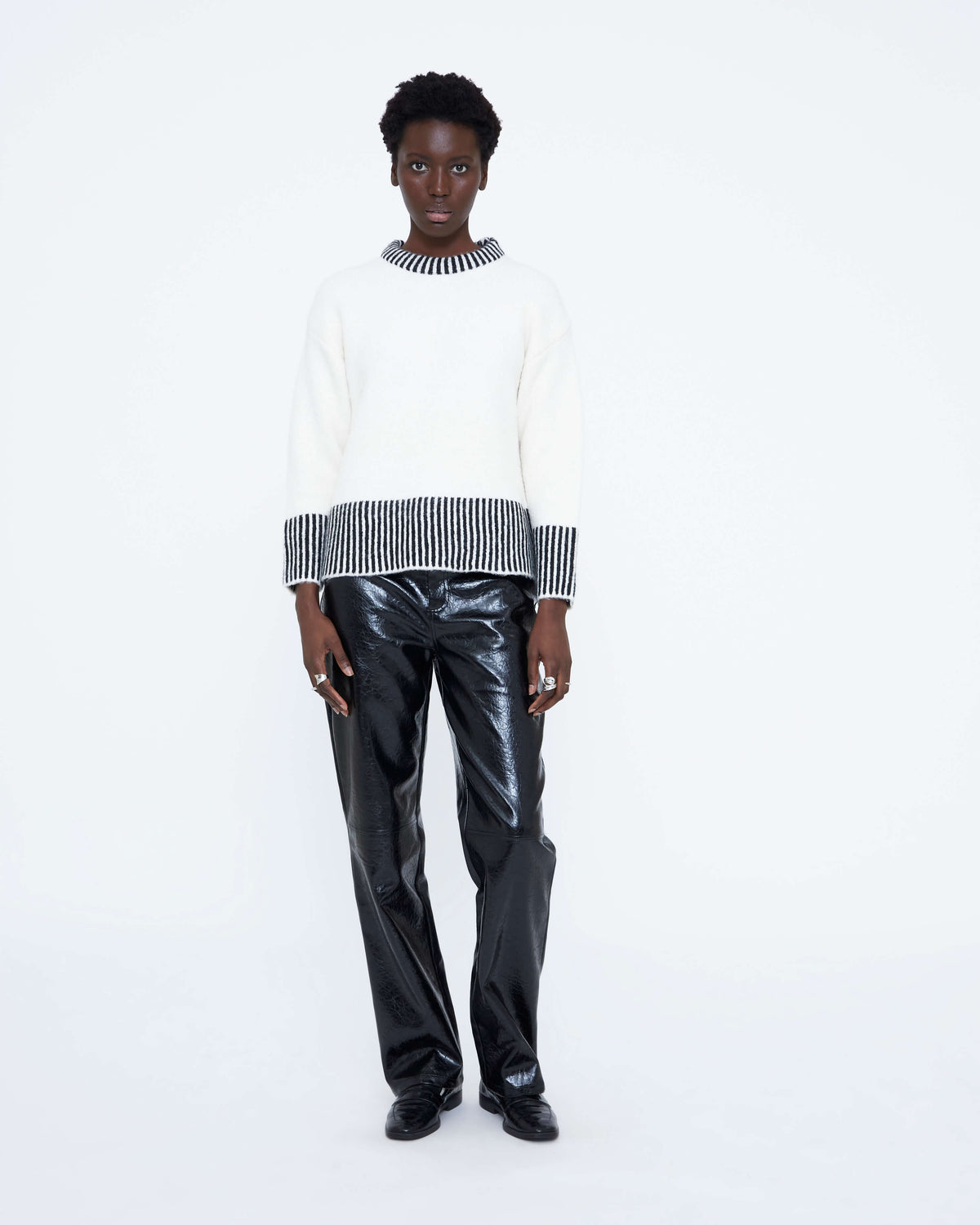 Wild Pony jacquard knit jumper with dropped shoulders