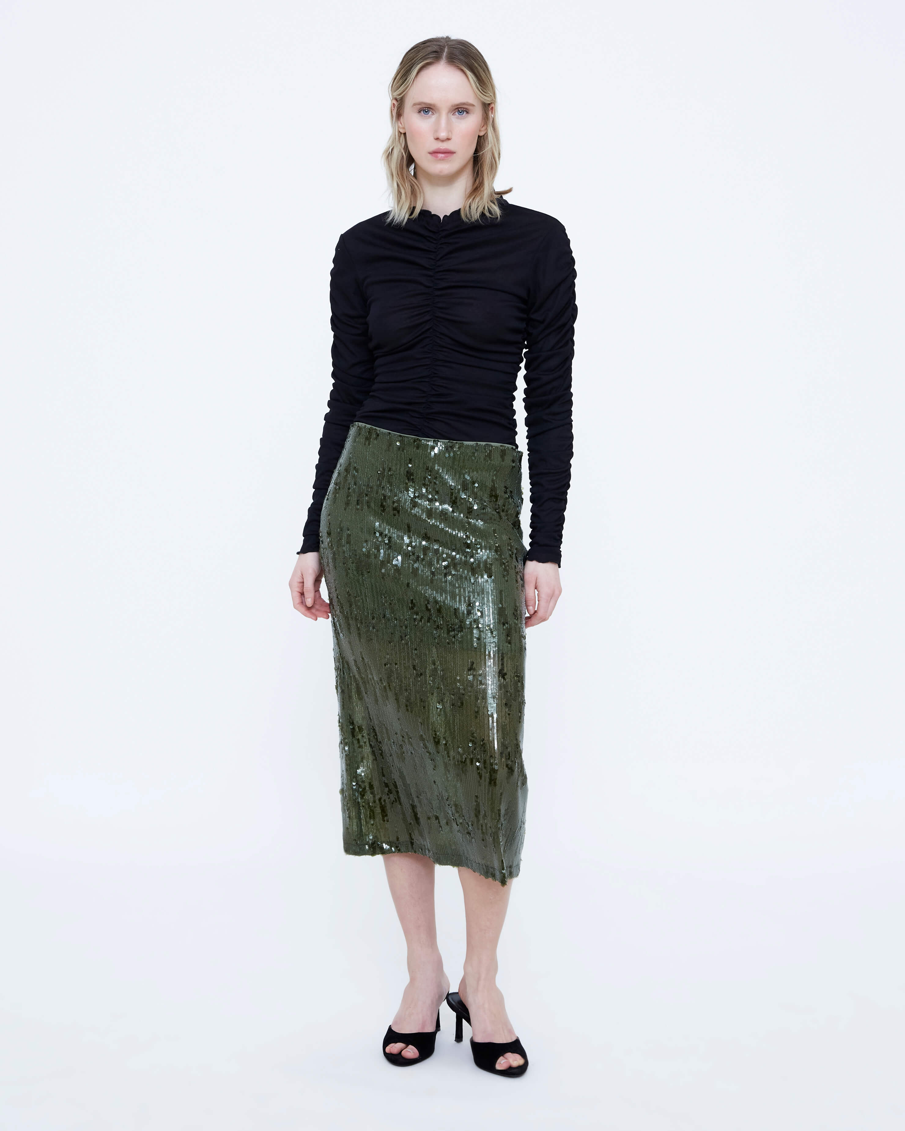 Wild Pony sequin skirt with mid-rise waistband