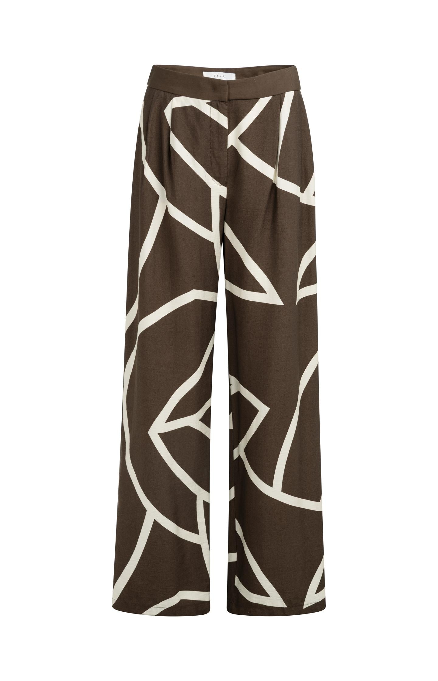 Woven wide-leg trousers
