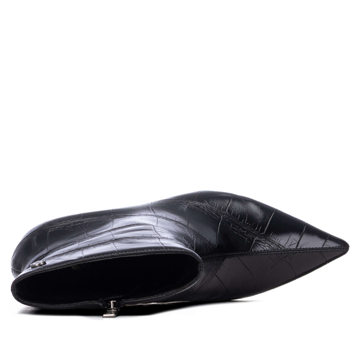 Xti crocodile-effect boot with pointed toe