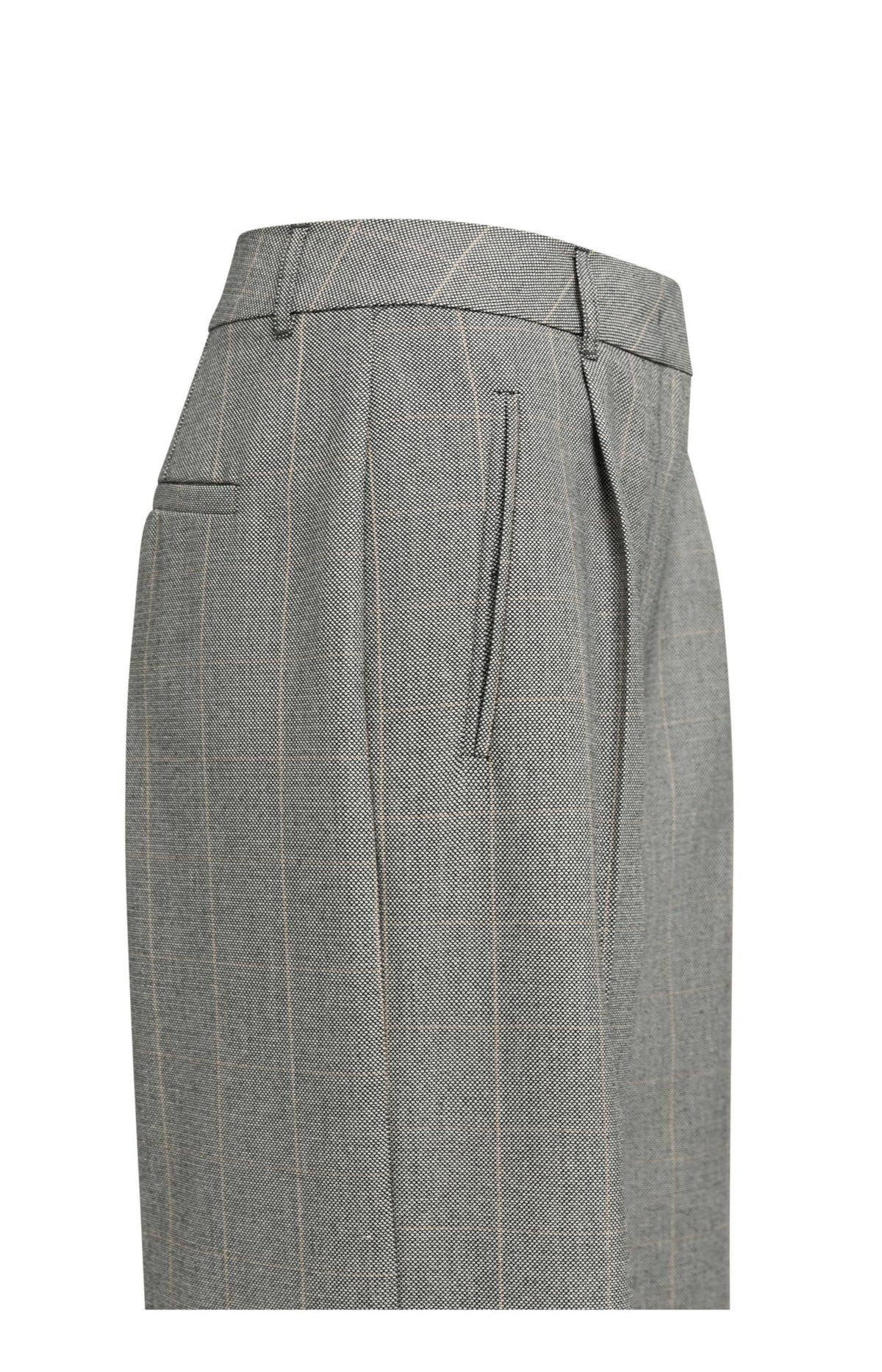 YAYA mid-rise check trousers