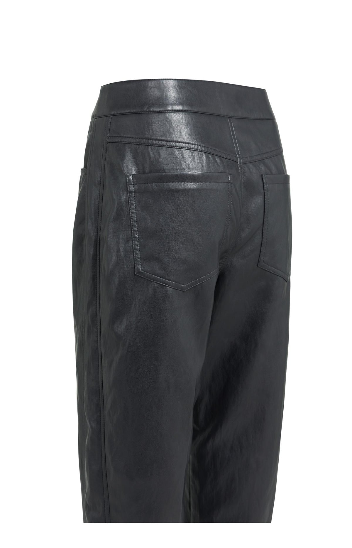 YAYA faux leather seam and pocket detail
