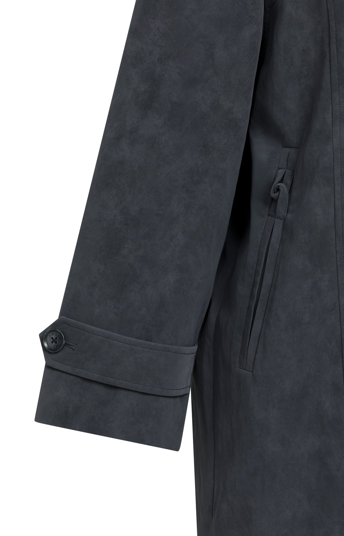 YAYA faux suede coat adjustable cuff detail
