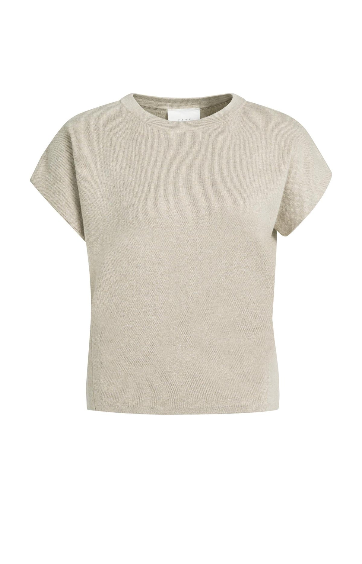 Jacquard knit top with cap sleeves - Type: product