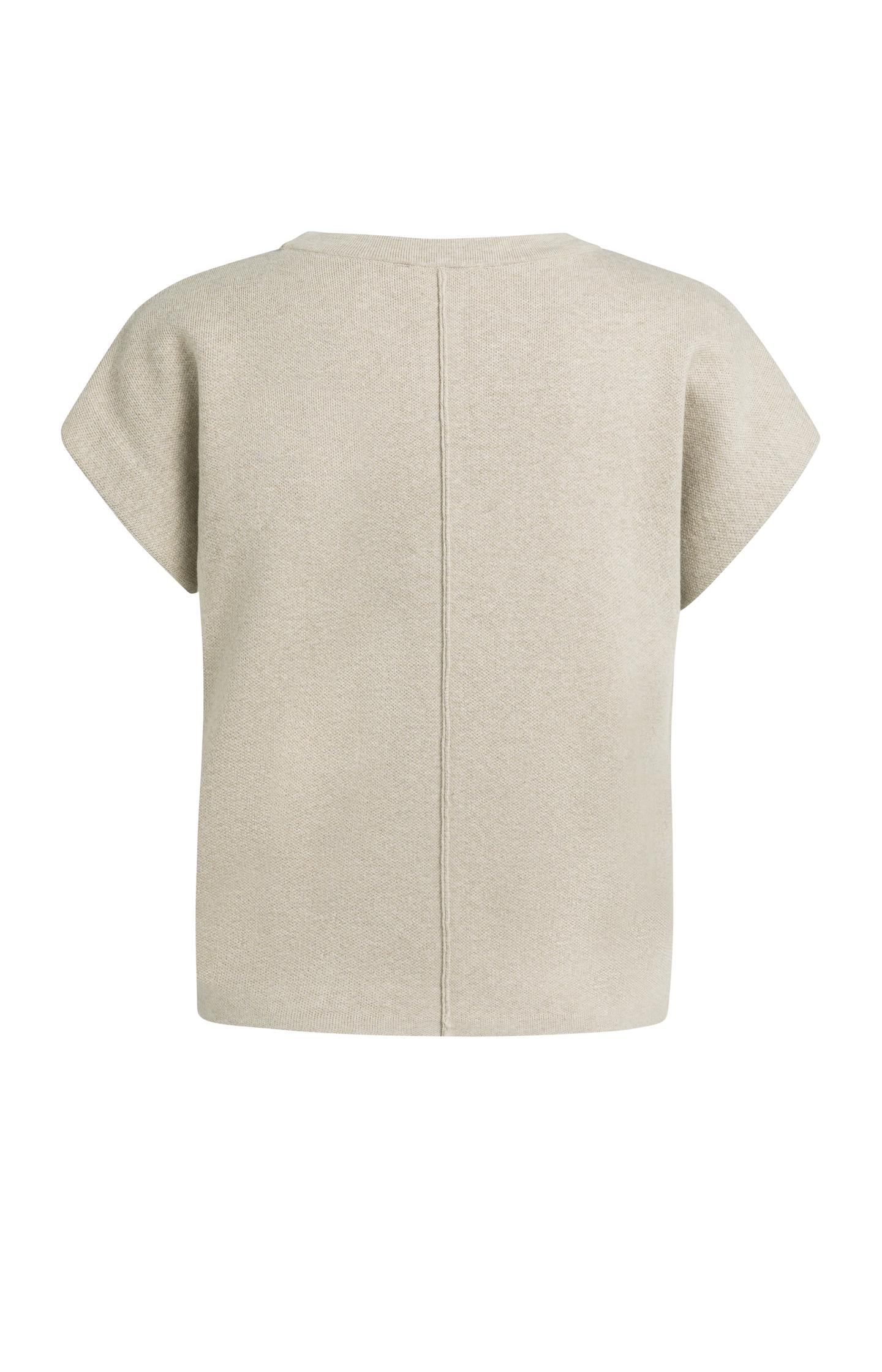 YAYA short-sleeve cotton top with a clean silhouette