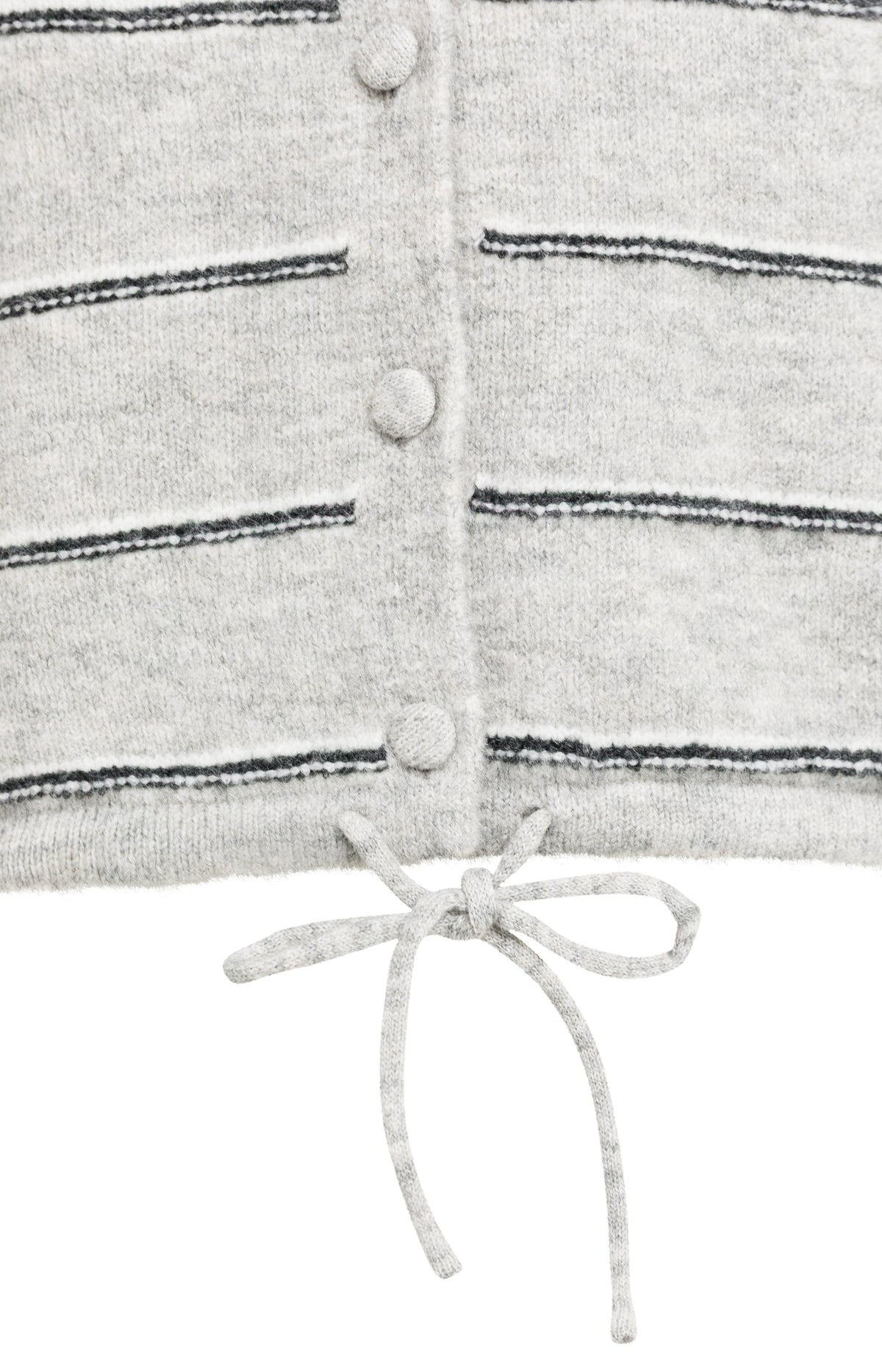 YAYA cardigan button and tie detail