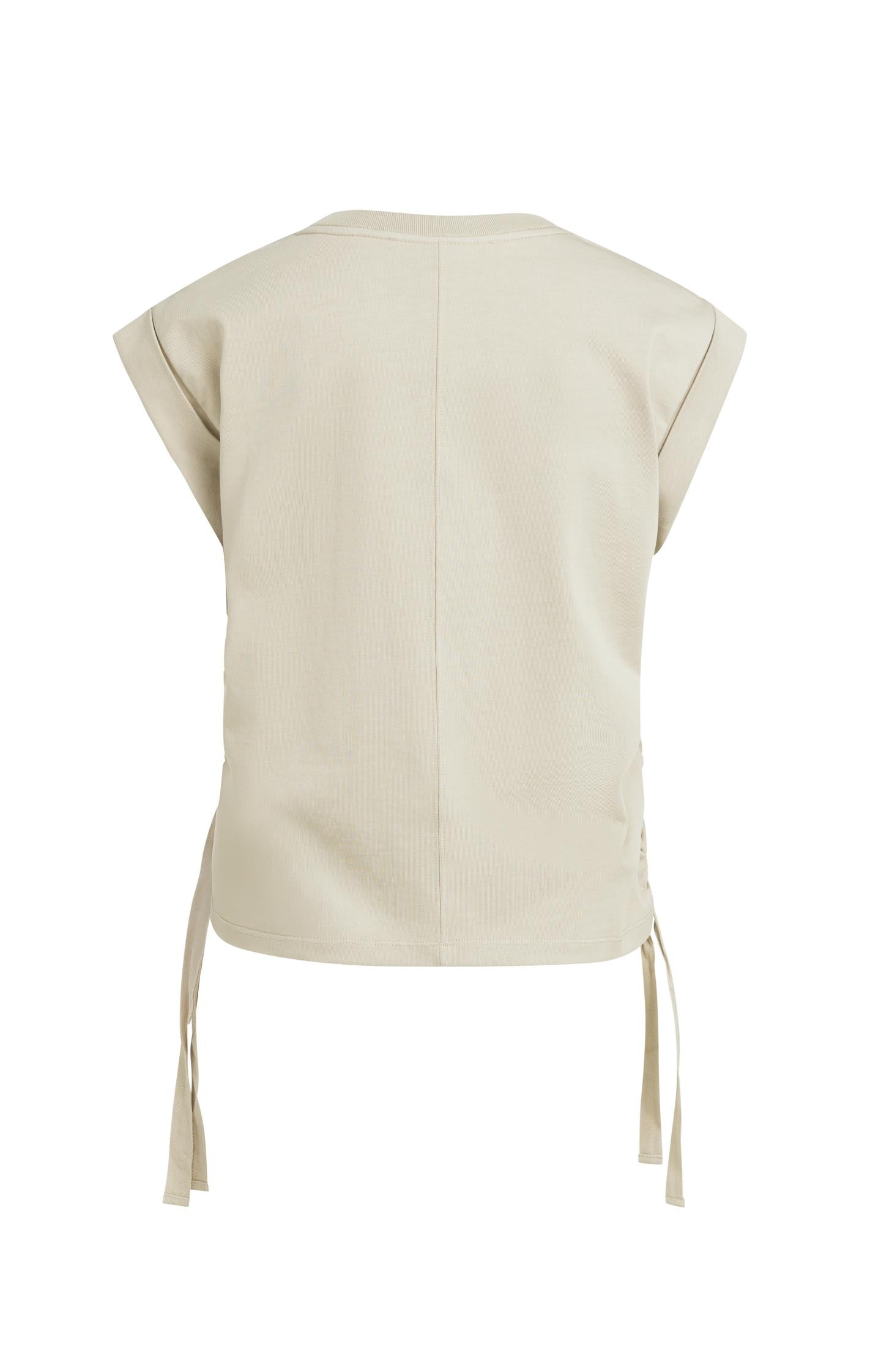 Top with drawstring details and cap sleeves from YAYA